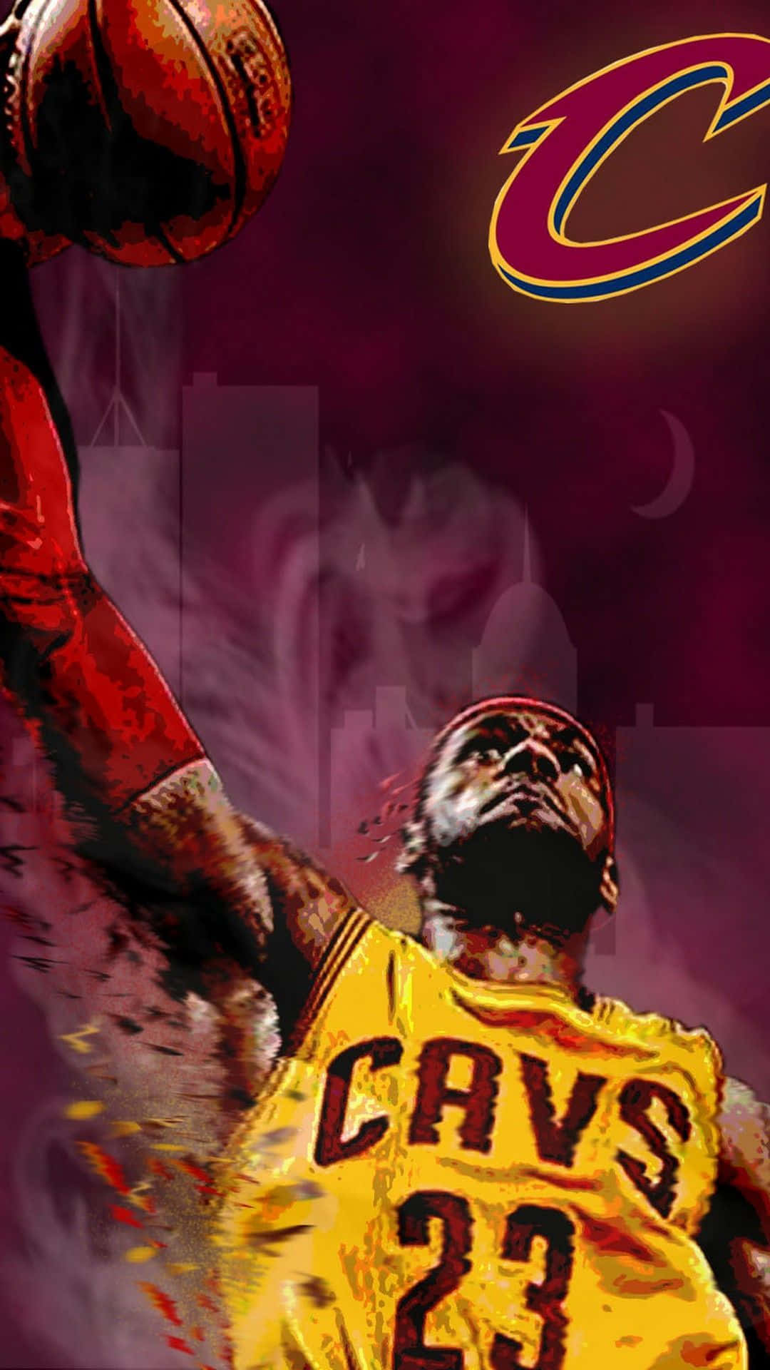 Nba All-star Lebron James With His Beloved Iphone Background