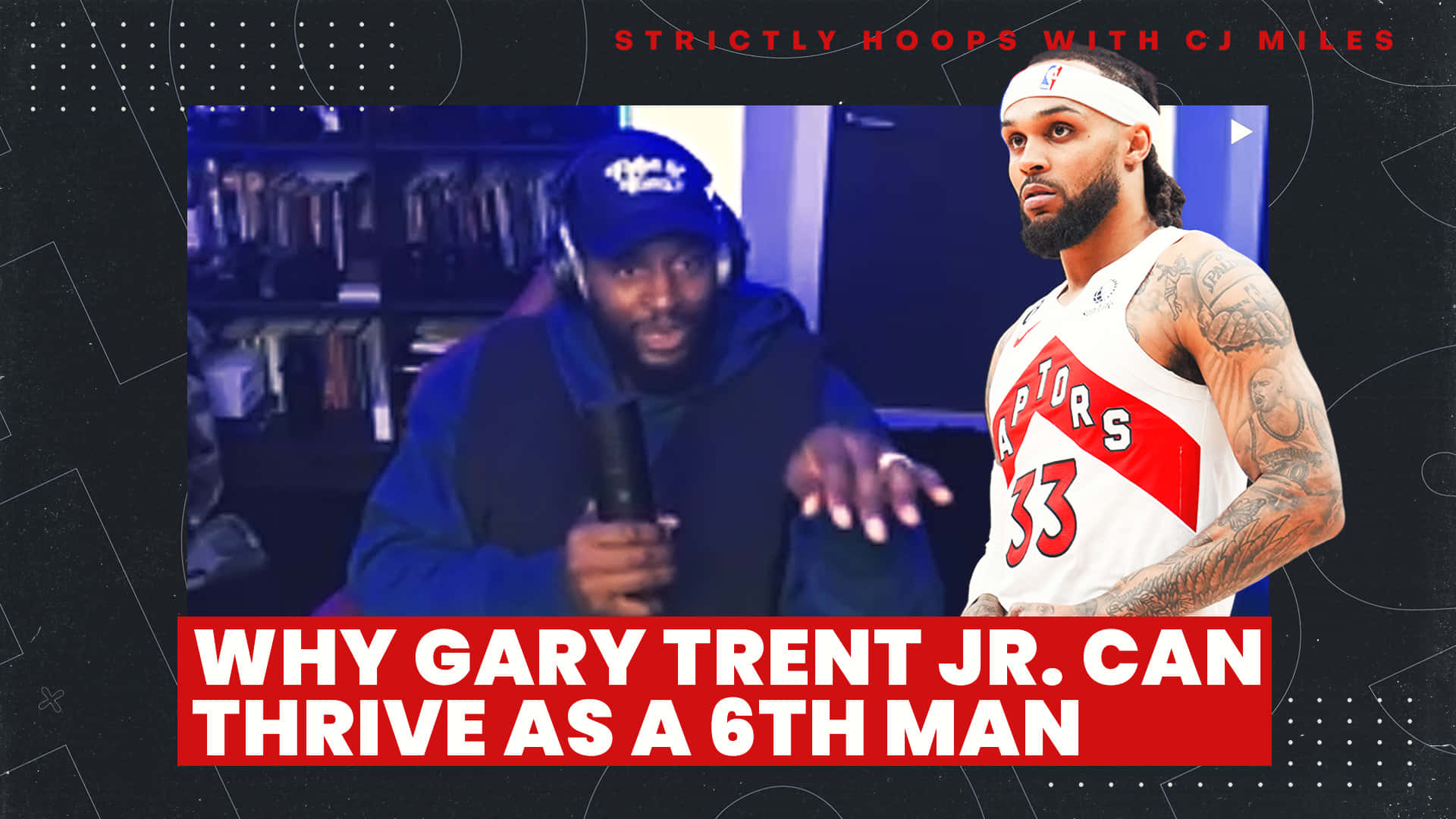 Nba Basketball Player Gary Trent Jr Strictly Hoops Podcast Background