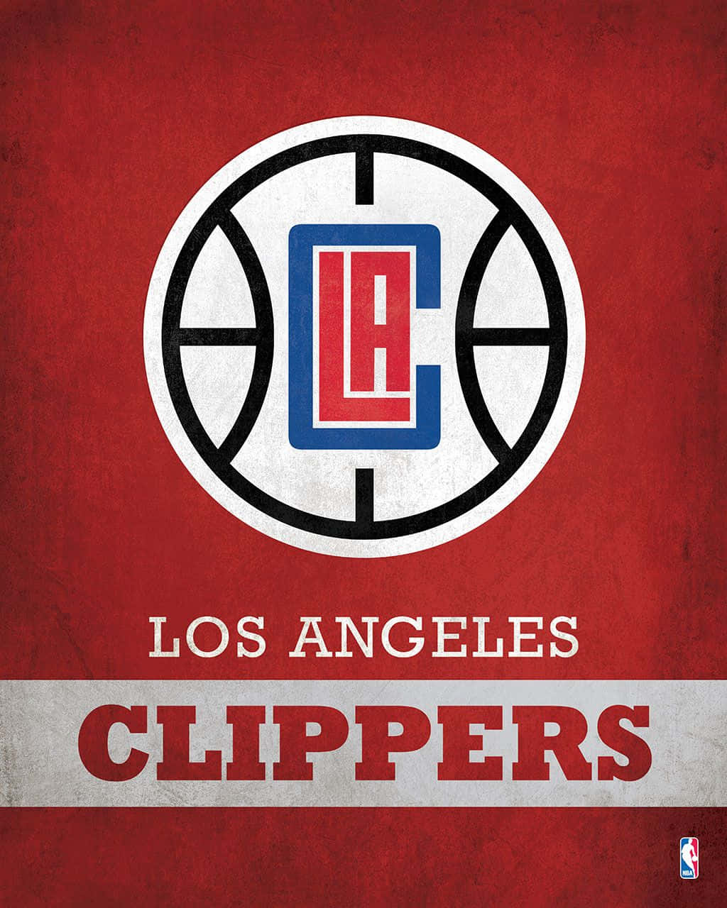 Nba Basketball Team La Clippers Red Illustration Background