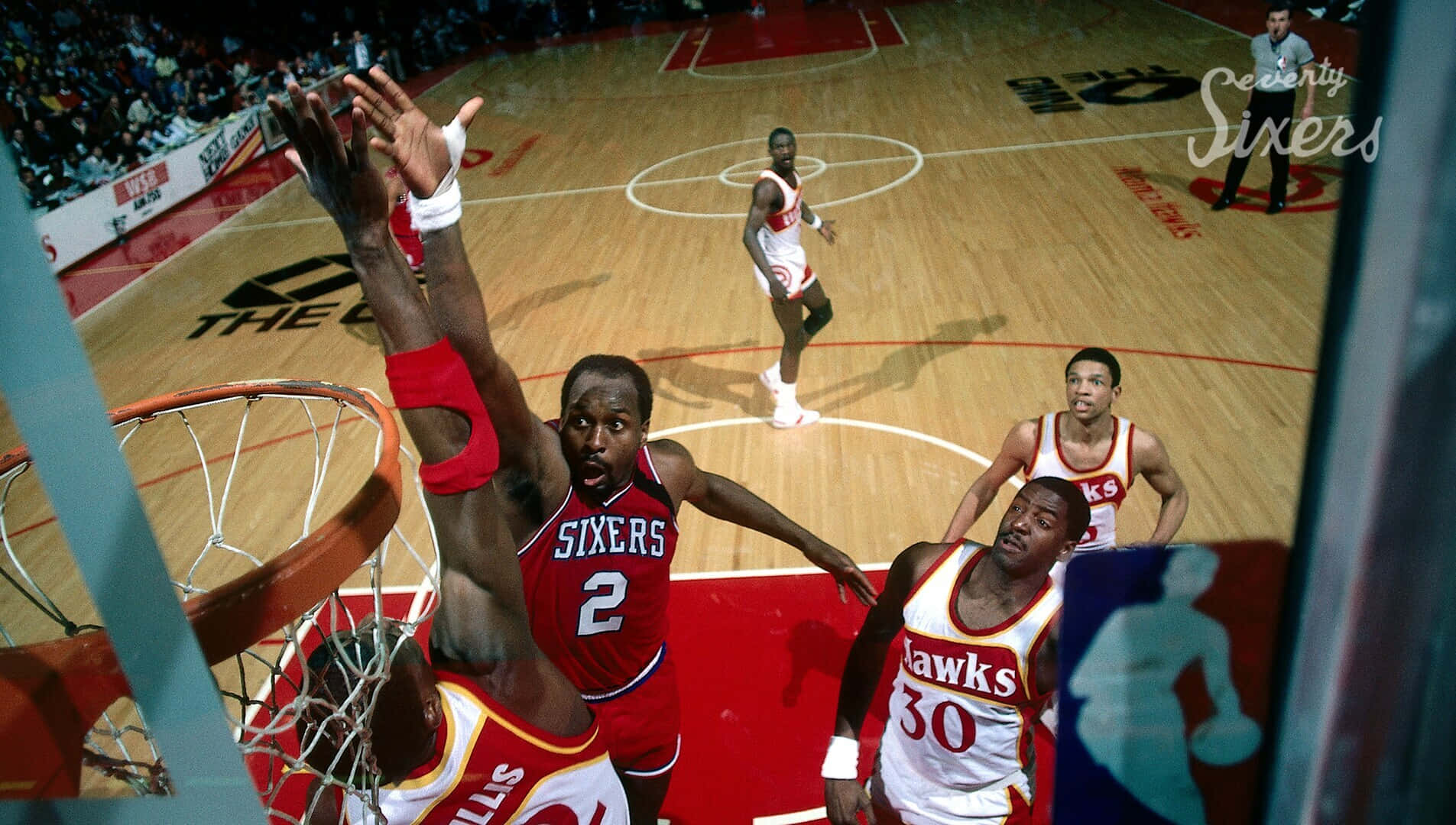 Nba Best Athlete Moses Malone Background
