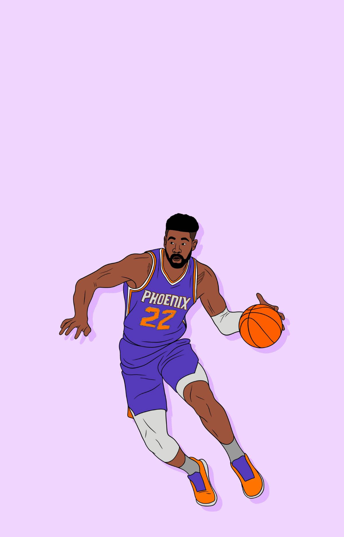 Nba Center Player Deandre Ayton Phoenix Suns Background