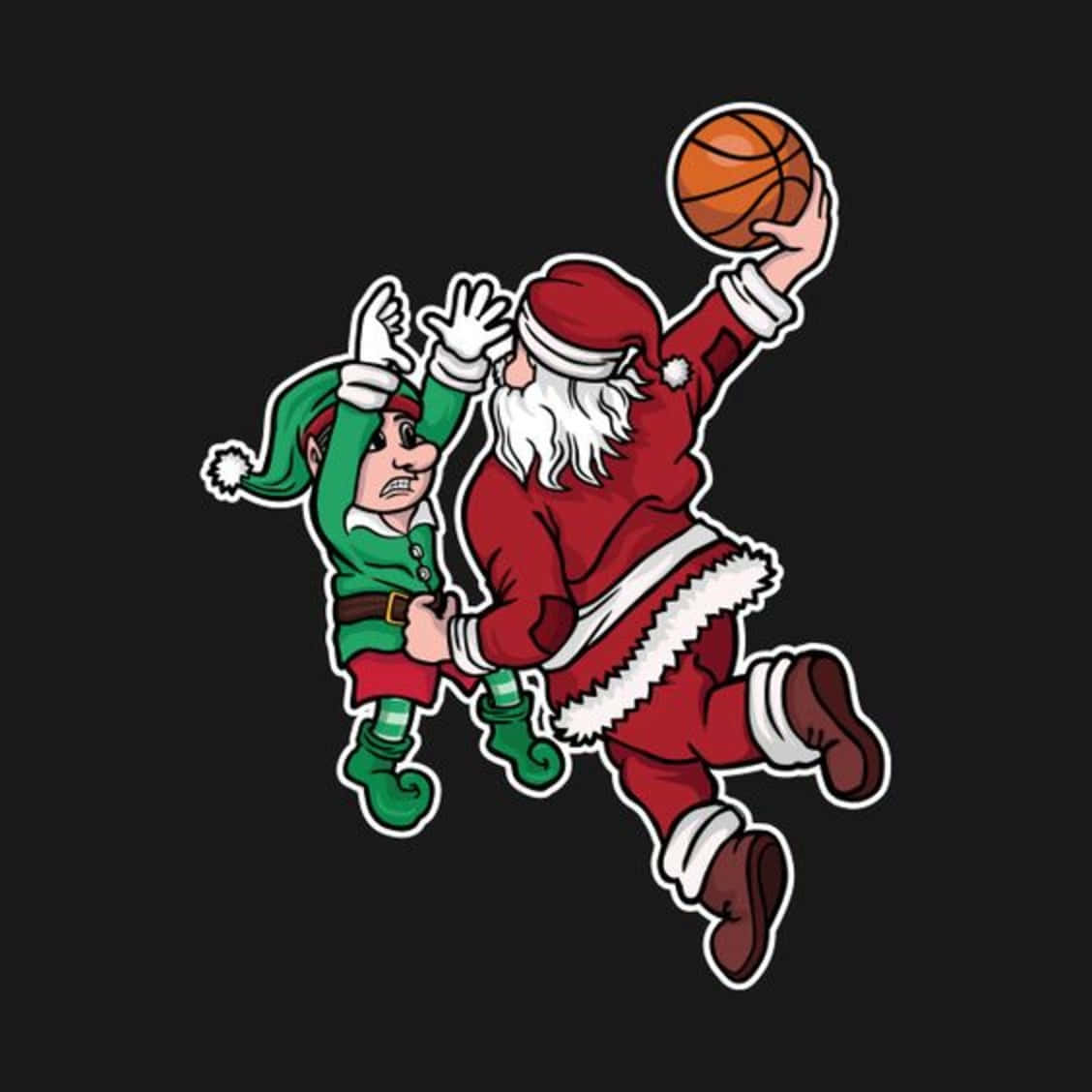 Nba Christmas With Elf Background