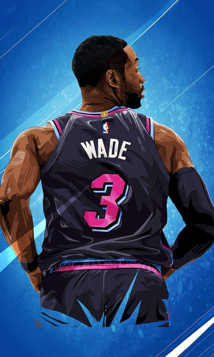 Nba Dwayne Wade Miami Heat Jersey Number Three