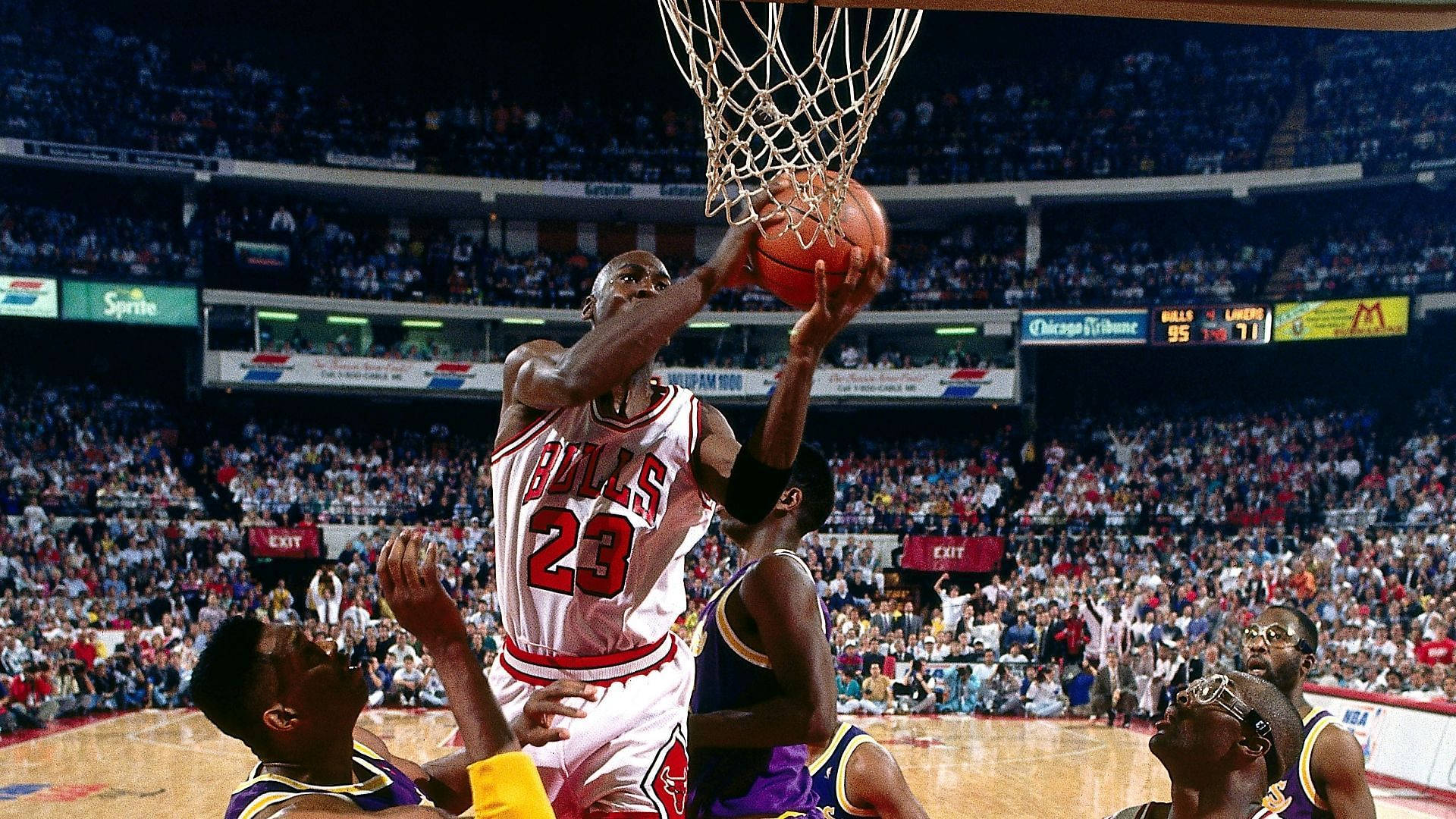 Nba Finals Iconic Michael Jordan Background