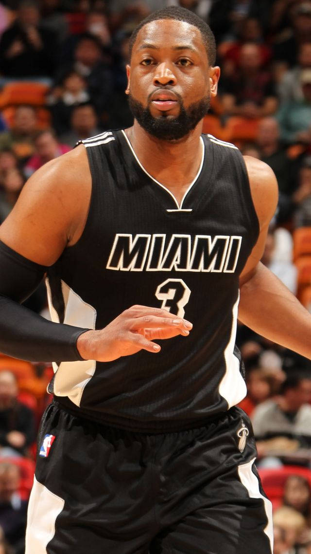 Nba League Miami Heat Dwyane Wade Black Jersey