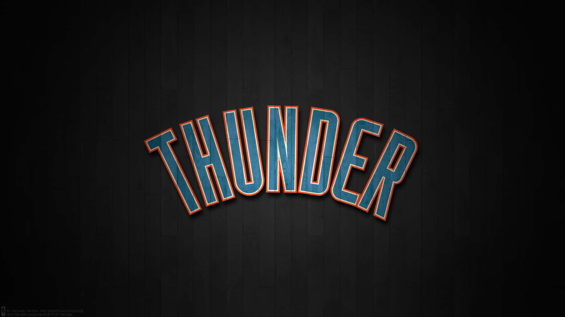 Nba League Oklahoma City Thunders Team Name Background