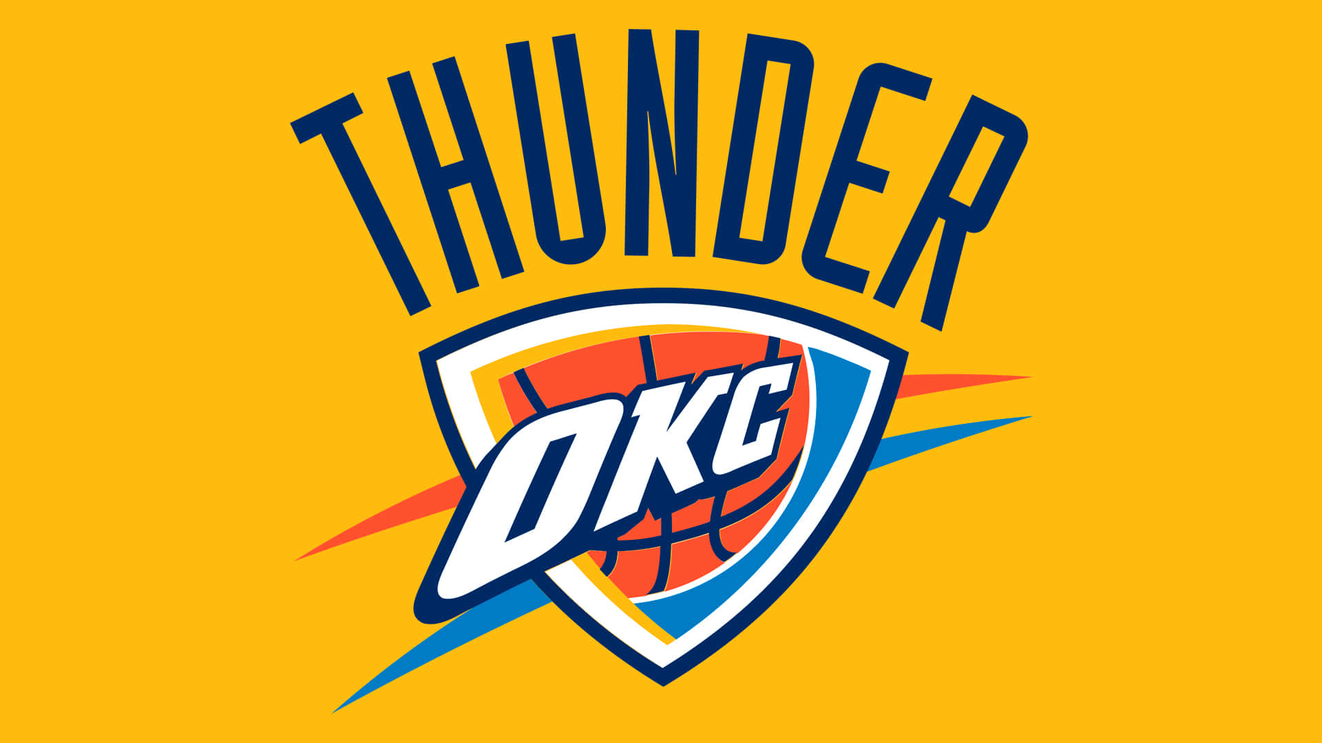 Nba League Team Okc Oklahoma City Thunders Logo Background