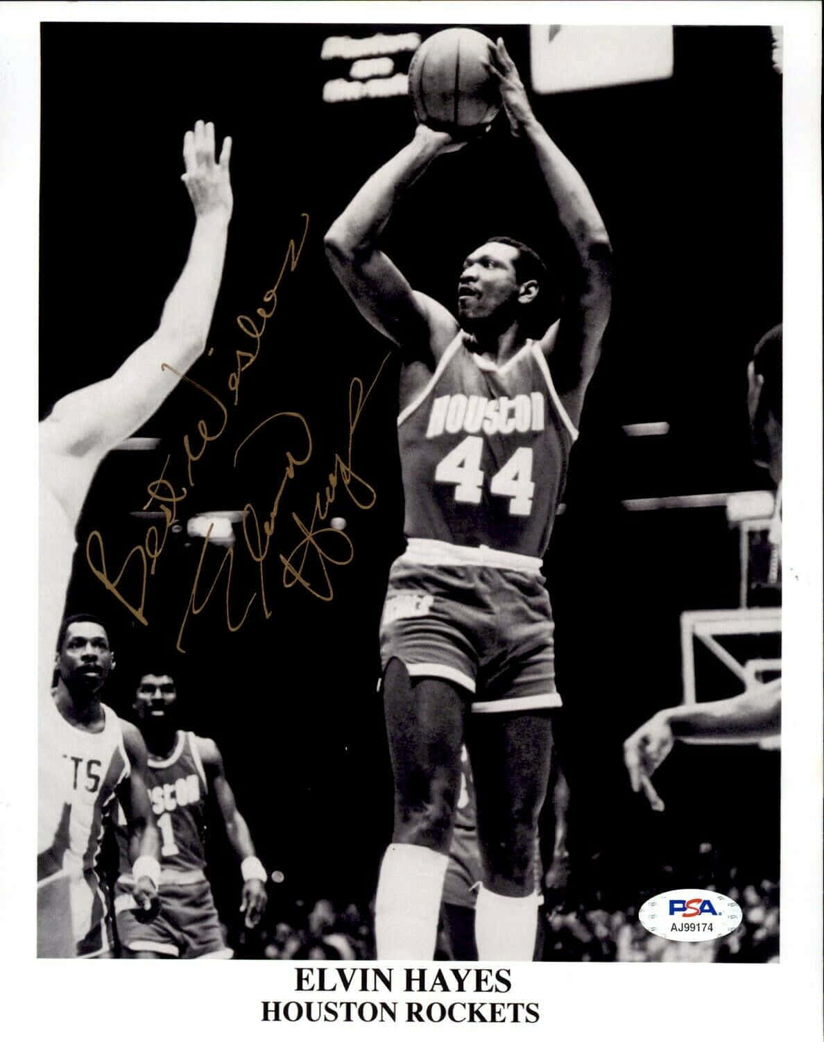 Nba Legend Elvin Hayes In His Prime Years With Houston Rockets Background