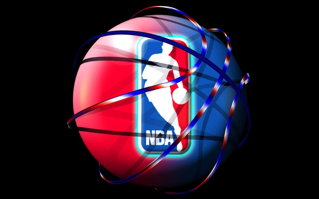 Nba Logo Inside An Abstract Basketball