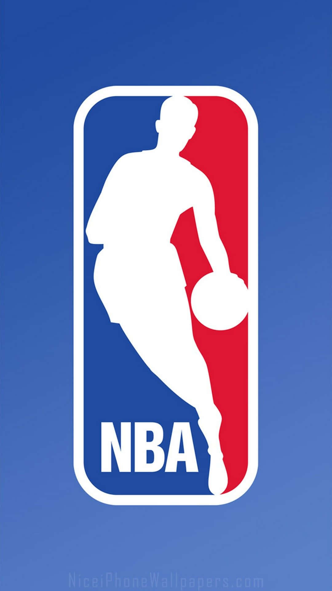 Nba Logo On Blue Gradient Canvas