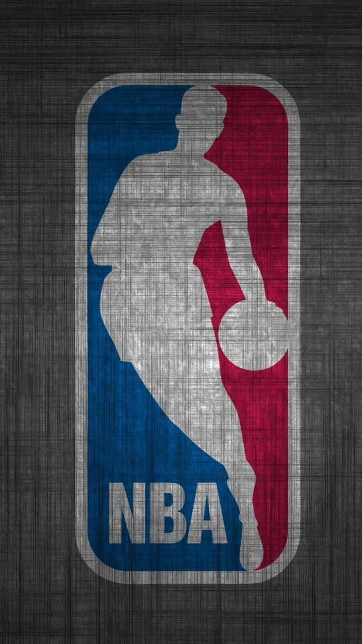 Nba Logo On Matte Steel Canvas Background