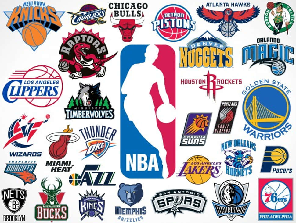 Nba Logo On White Background Background