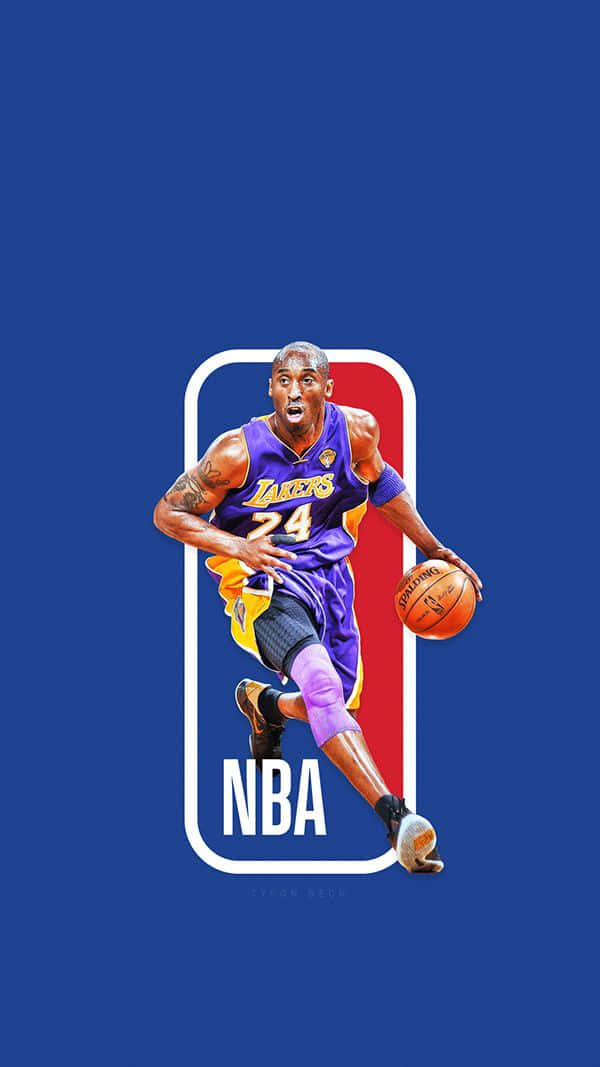 Nba Logo With Lakers Player