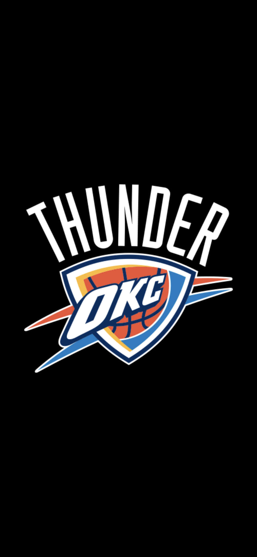 Nba Oklahoma City Thunders Team Logo And Name Background