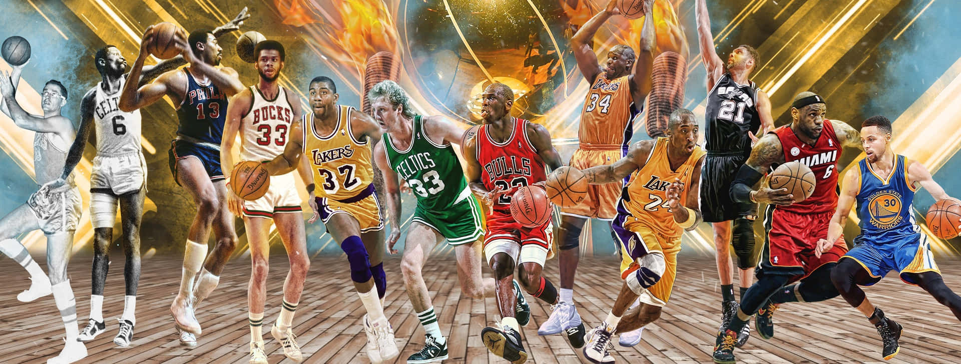 Nba Passing Of The Torch Background