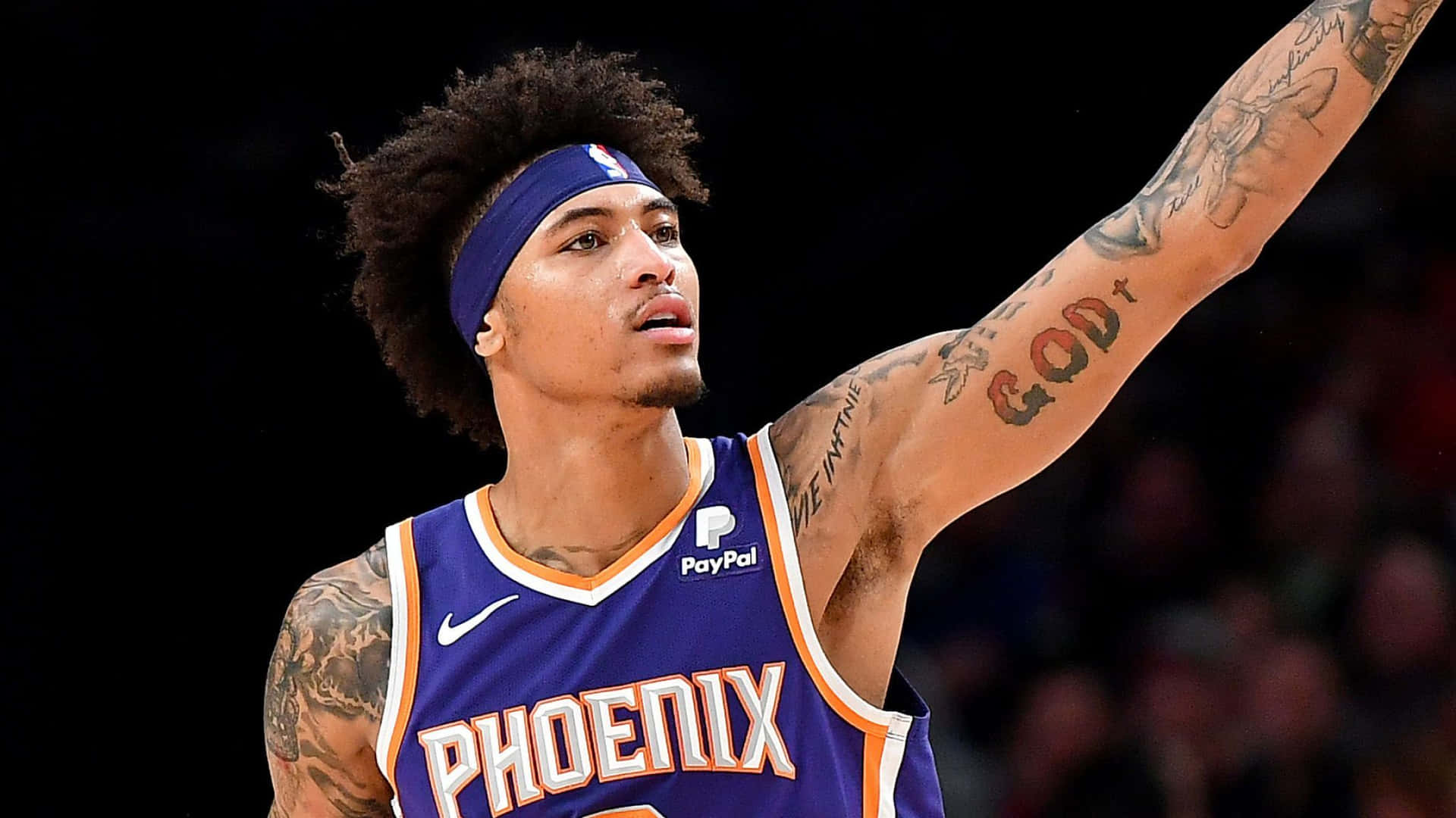 Nba Player Kelly Oubre Jr On The Court Background