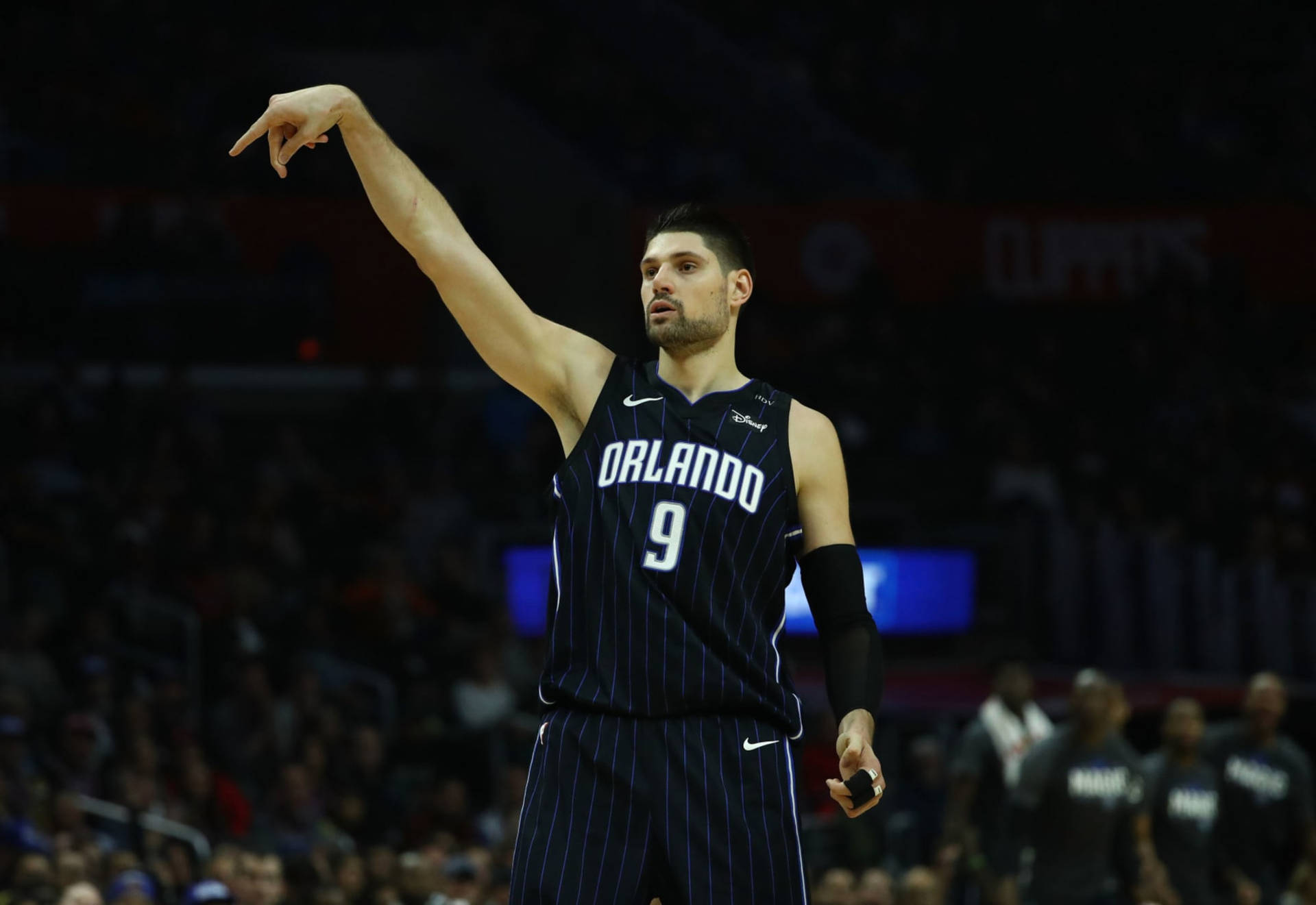 Nba Player Nikola Vucevic Orlando Magic Point Background