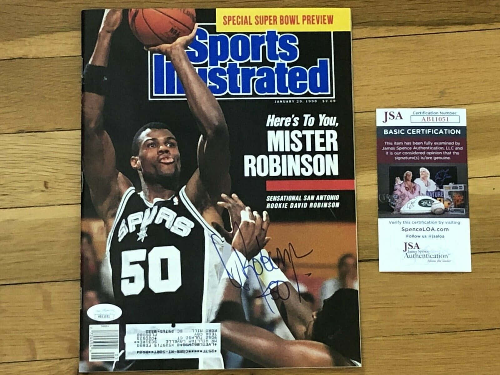 Nba San Antonio Spurs No. 50 David Robinson Background