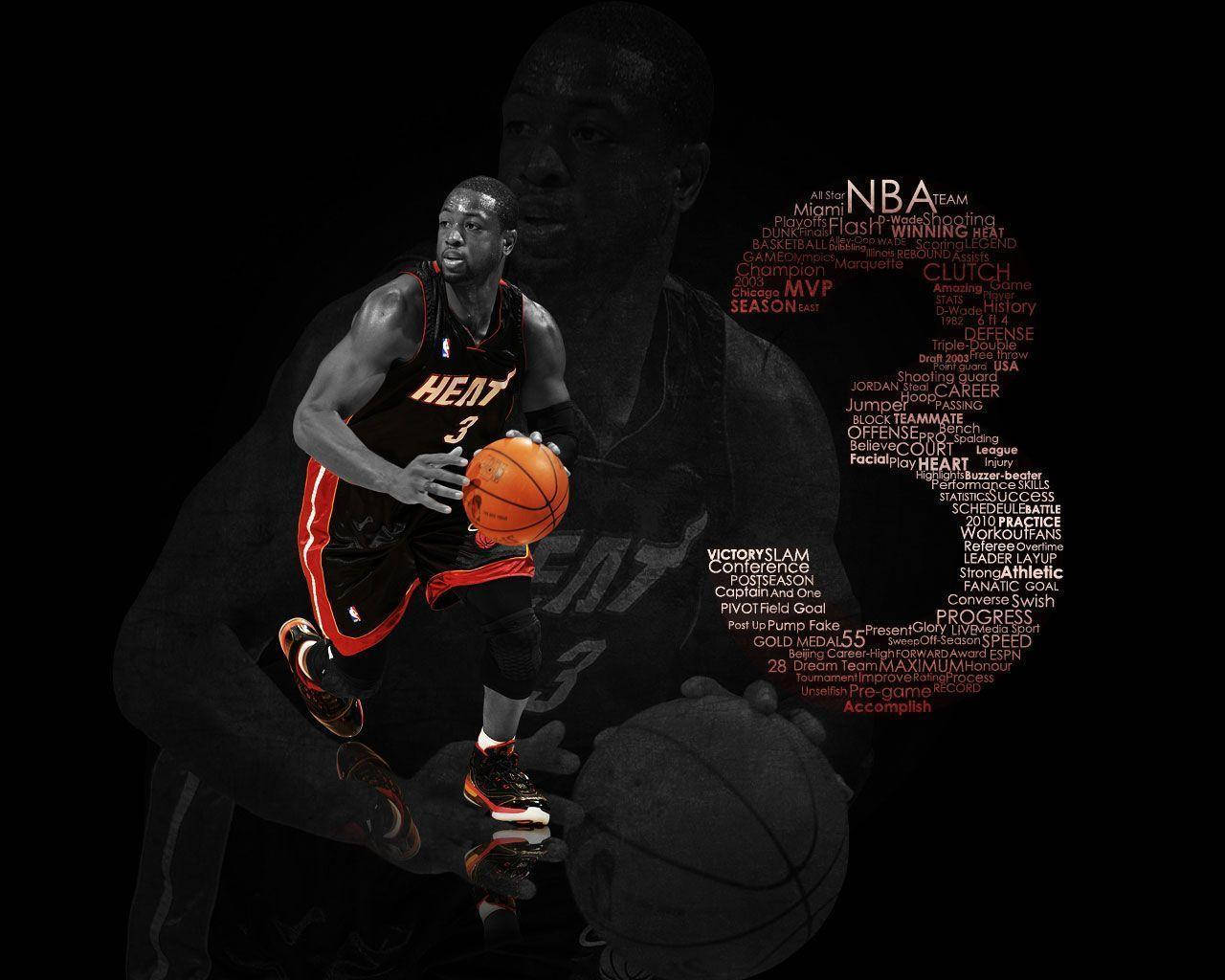 Nba Sports Athlete Dwyane Wade Hd Artwork Background