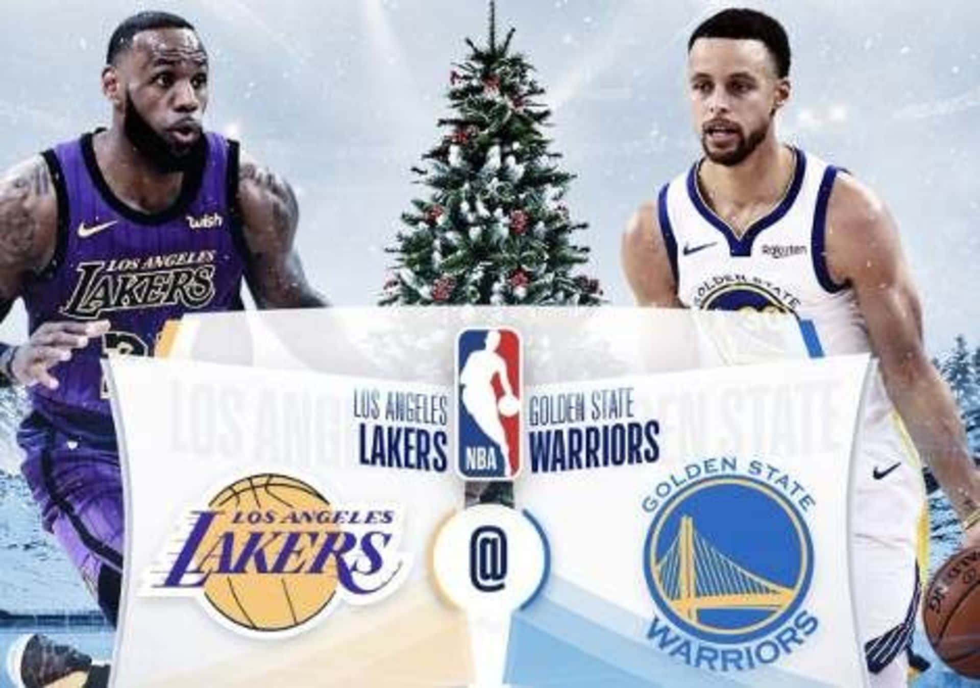 Nba Stars Get Ready For A Special Christmas Day Background