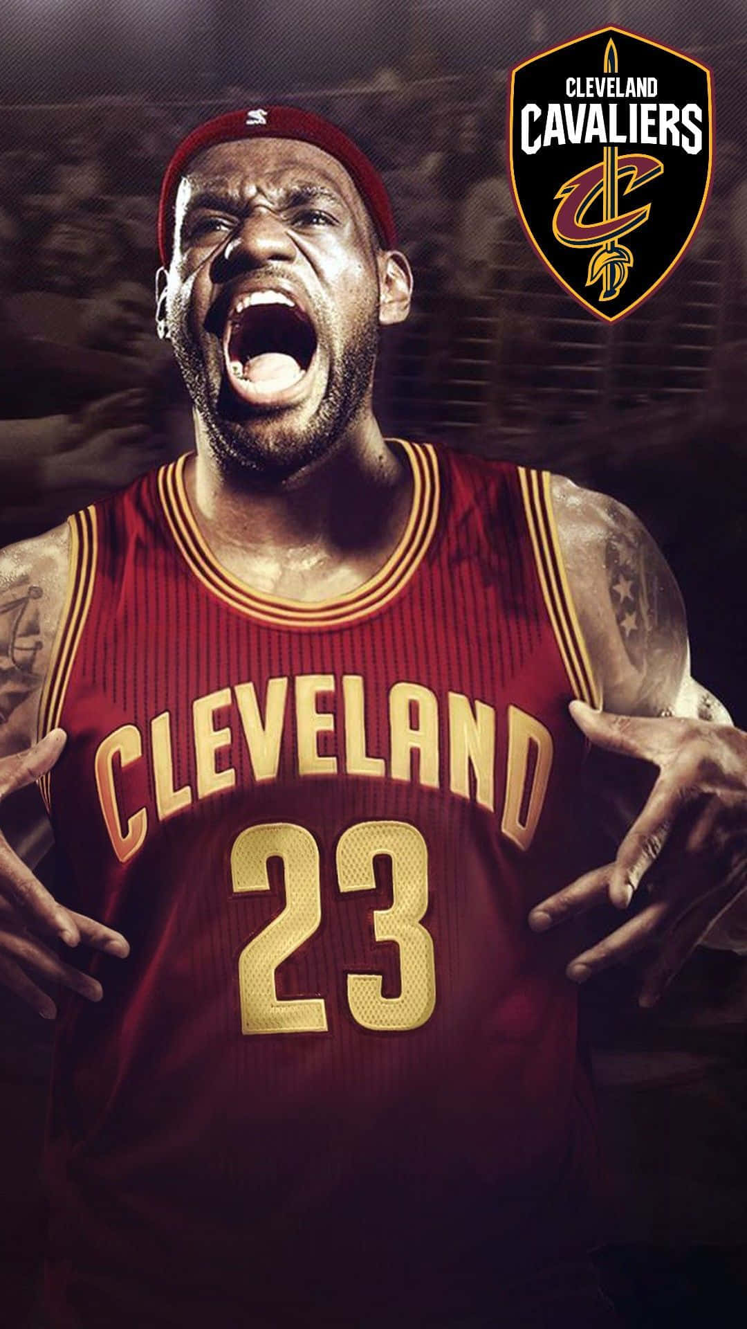 Nba Superstar, Lebron James, Showing Off His New Apple Iphone. Background