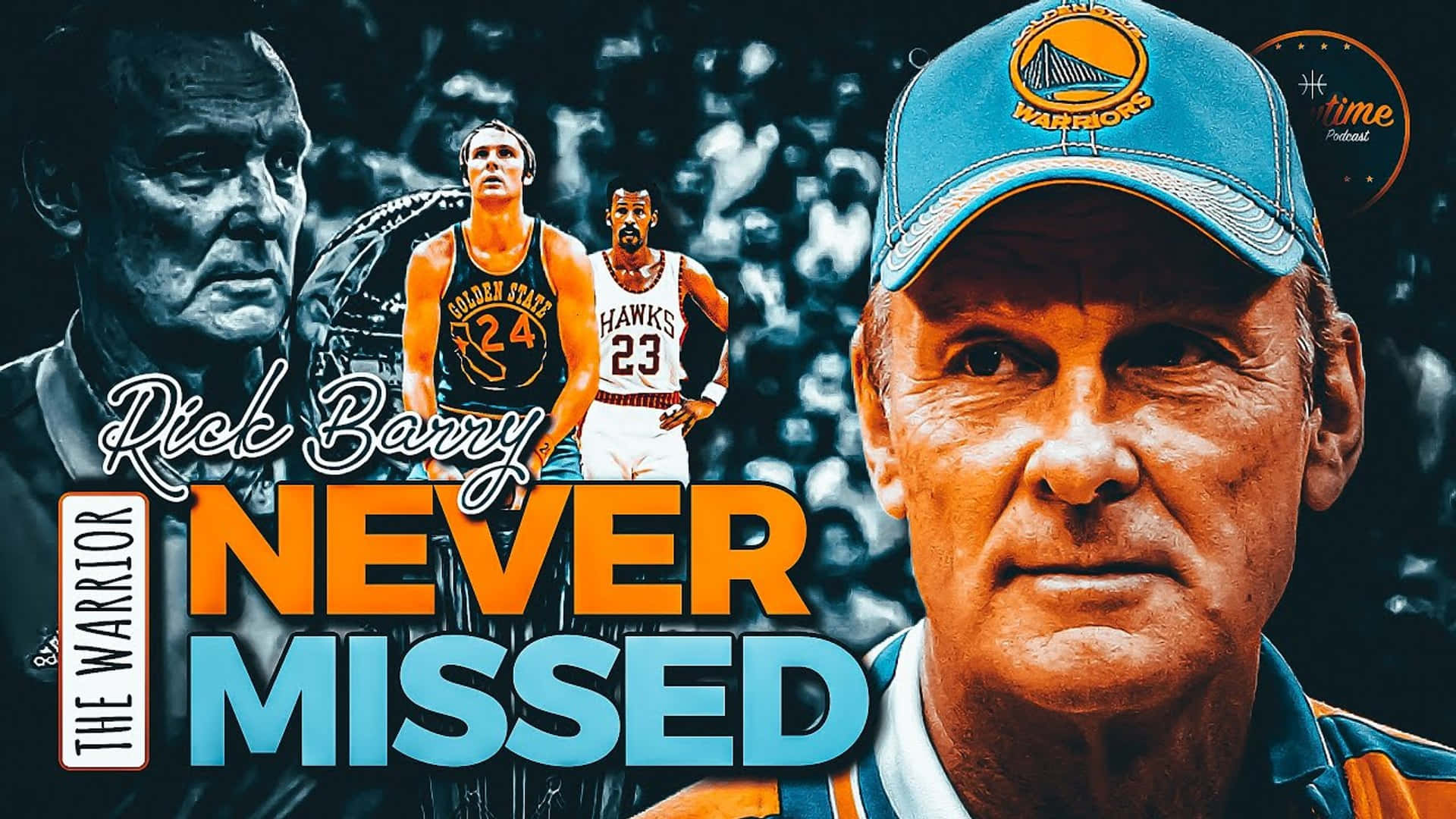 Nba The Warrior Never Missed Rick Barry Poster Background
