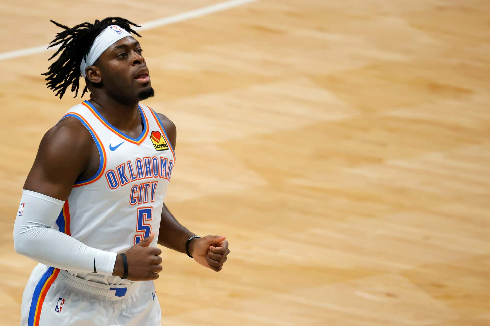 Nba Thunders No. 5 Luguentz Dort Background