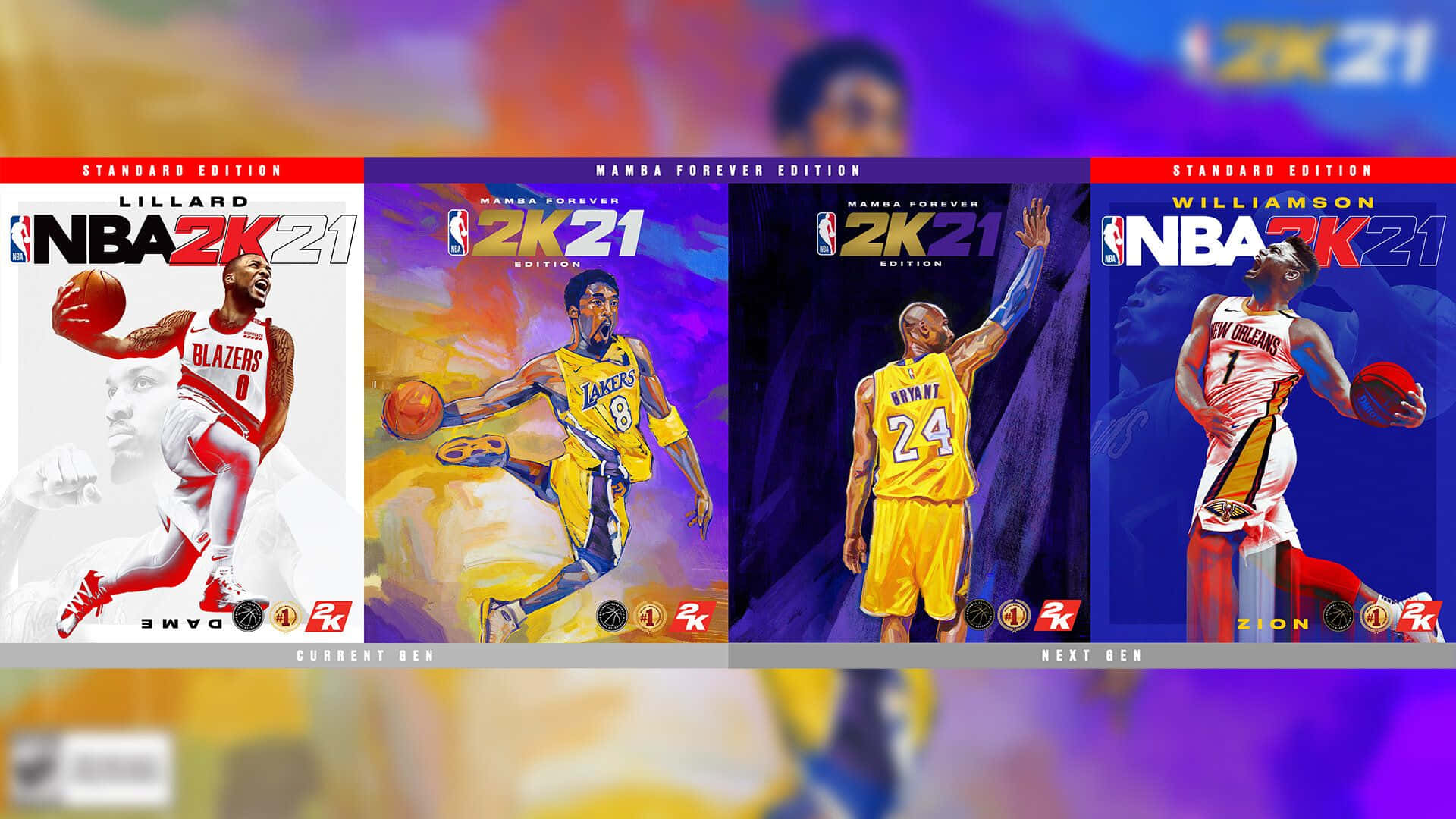Nba2k21 Different Video Game Covers Background