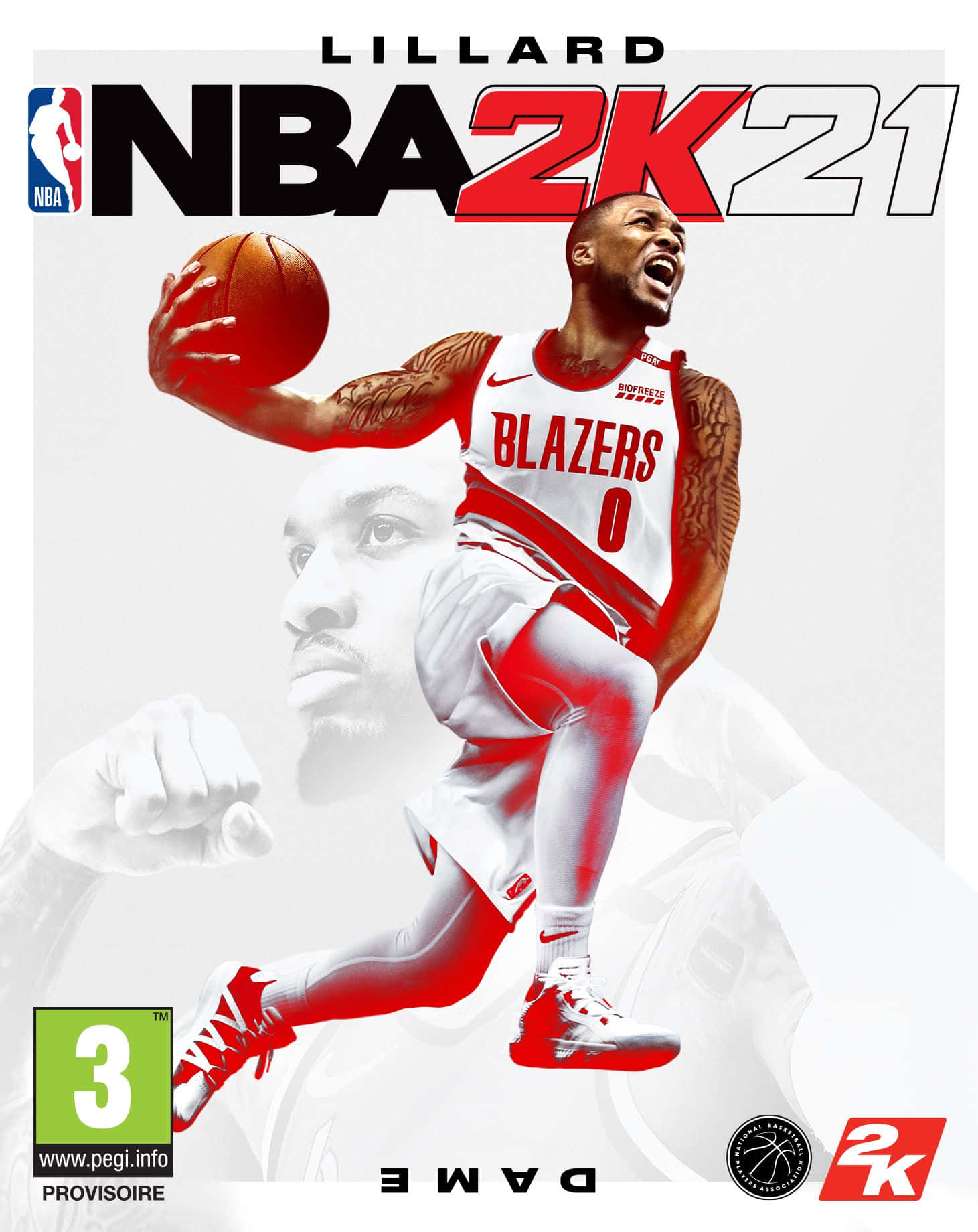 Nba2k21 Video Game Cover Damian Lillard Background