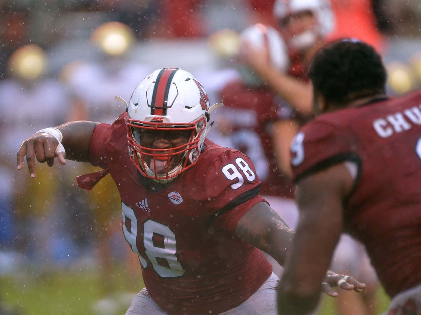 Nc State Wolfpack Players Bj Hill And Bradley Chubb 2016 Photograph Background