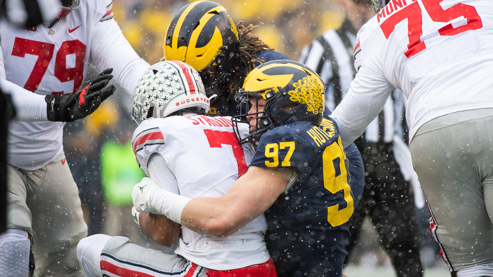 Ncaa Aidan Hutchinson Michigan-ohio State Rivalry Background