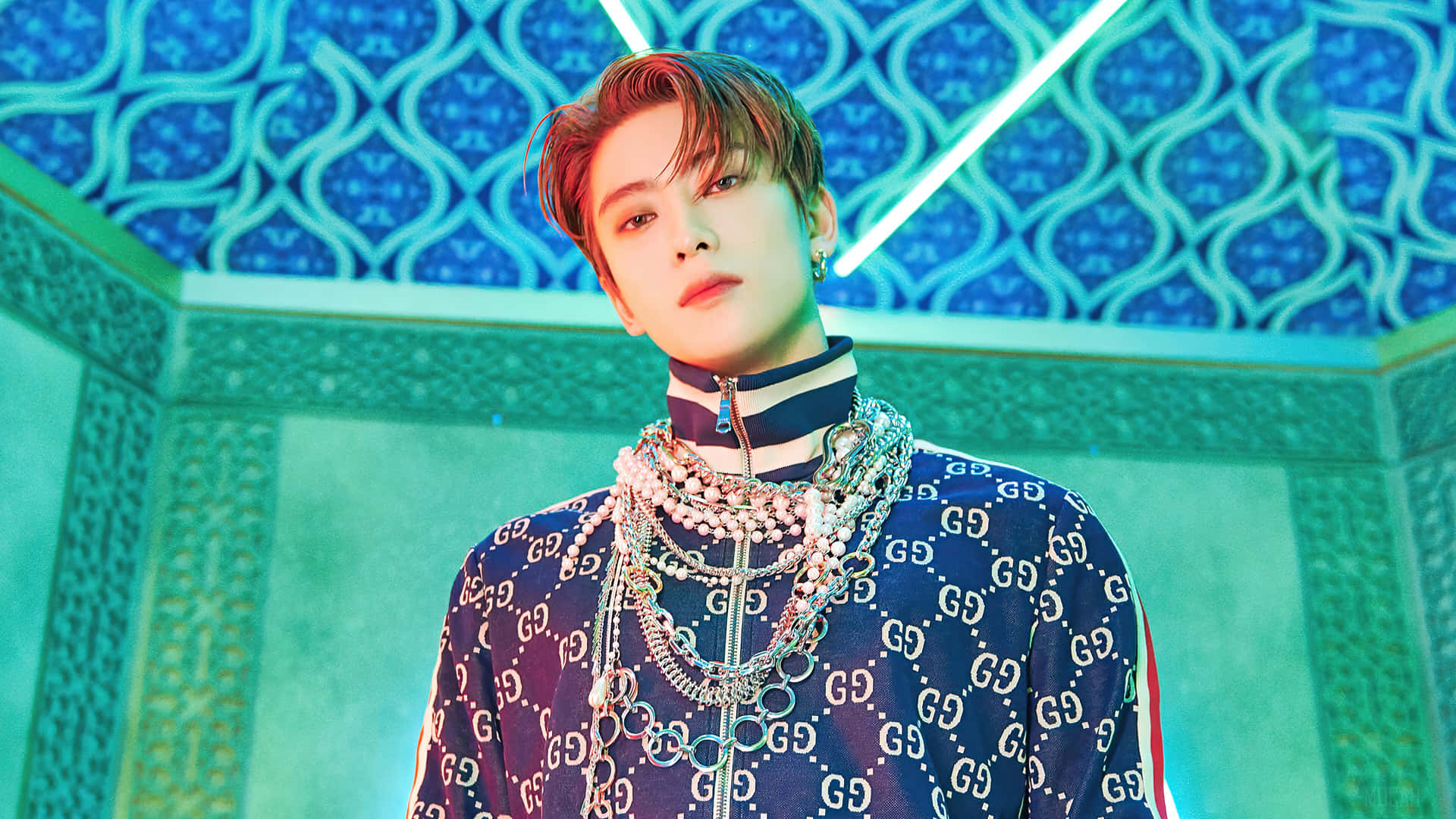 Nct Jaehyun In Gucci Fashion Background