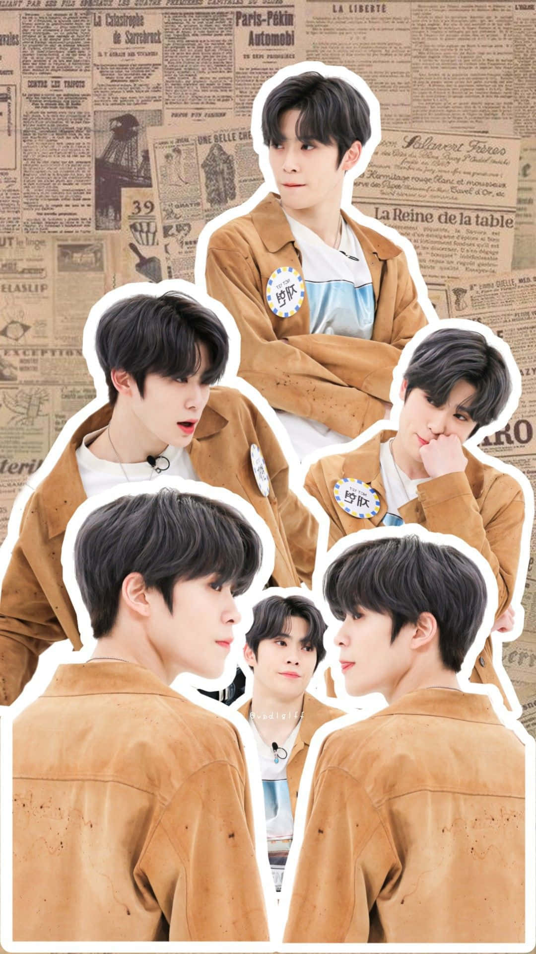 Nct Jaehyun Newspaper Background Collage