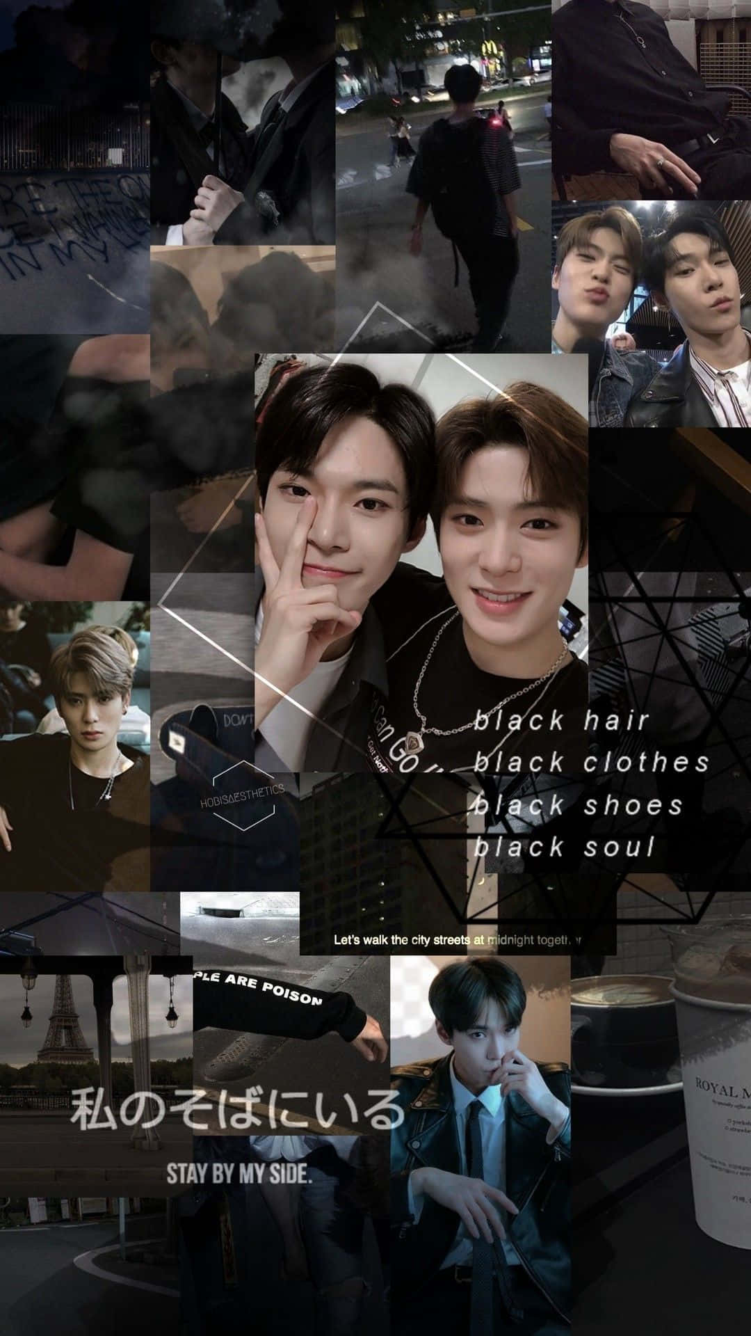 Nct's Jaehyun Radiates Natural Charm In Mobile Collage Background