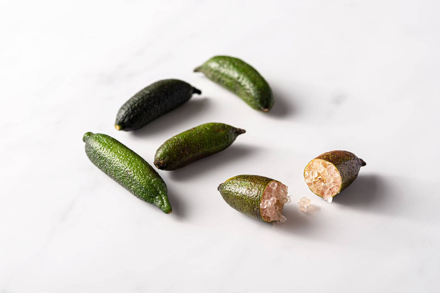 Neatly Placed Finger Limes Background