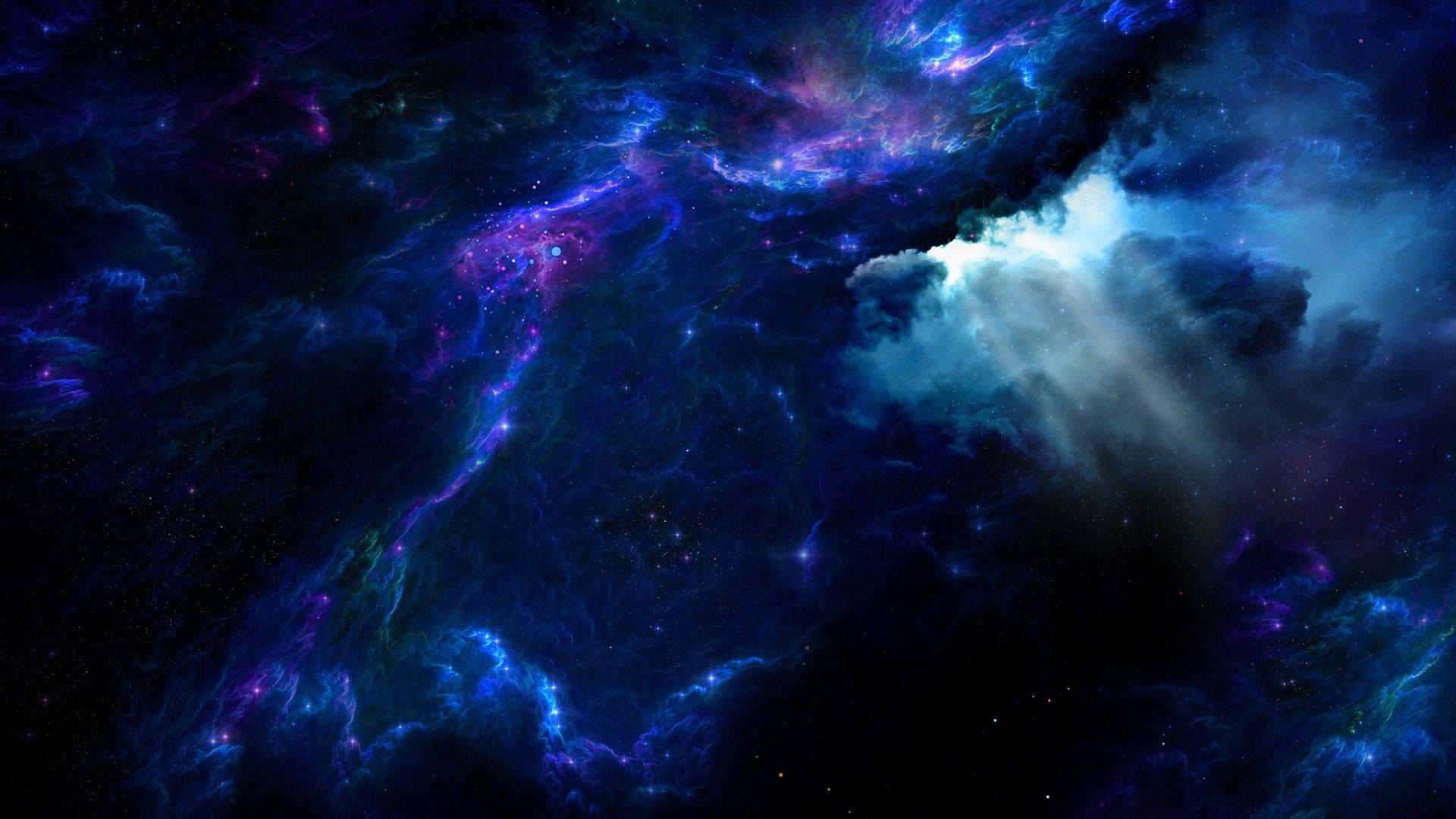 Nebula Aesthetic Dark Blue Hd