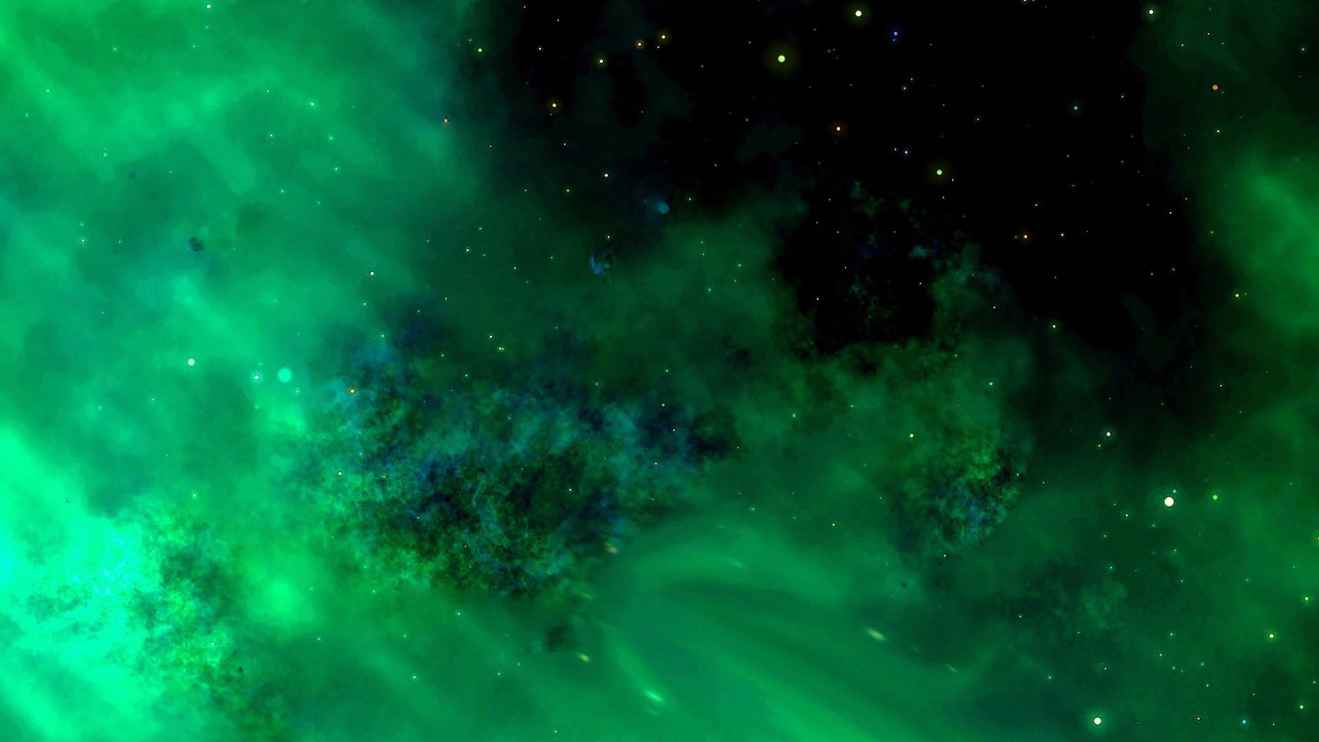 Nebula Clouds Green Space