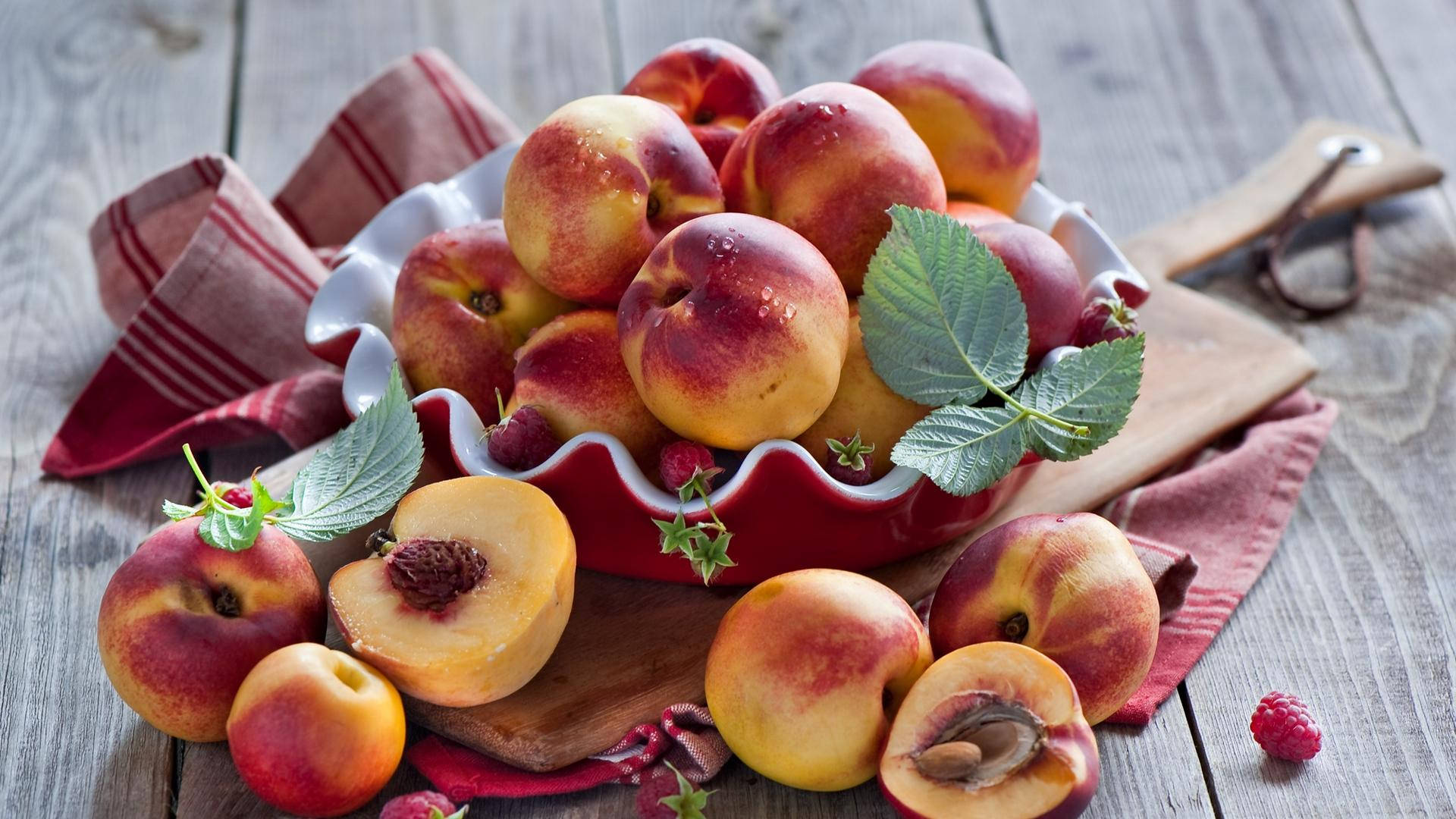 Nectarine Fruit Aesthetic Photography Background