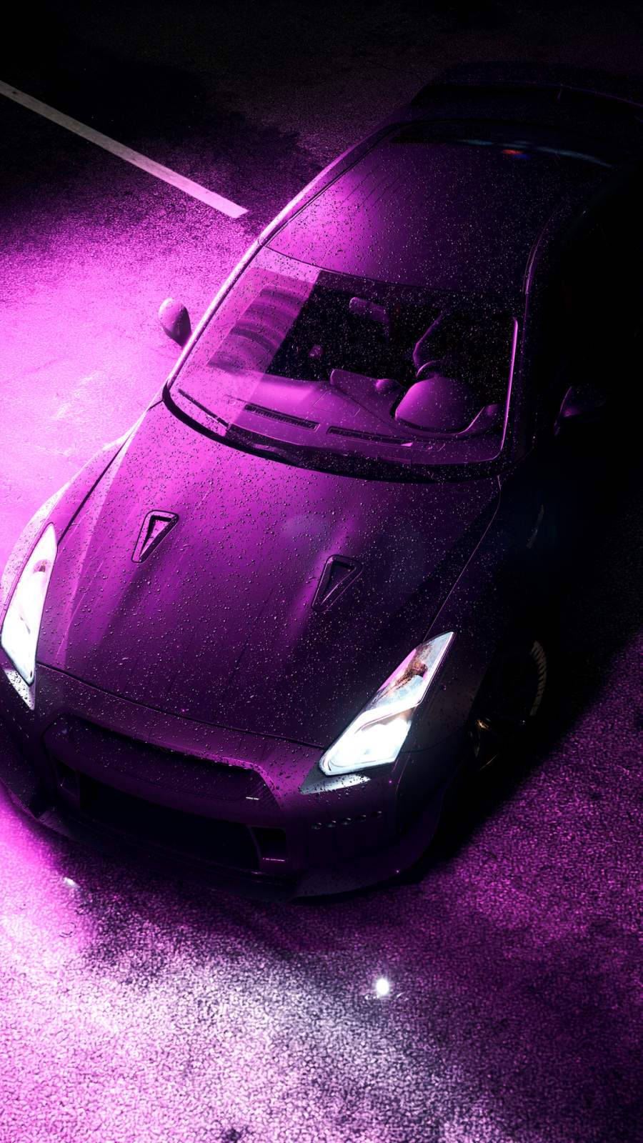 Need For Speed Car Top View Purple Aesthetic Iphone Background