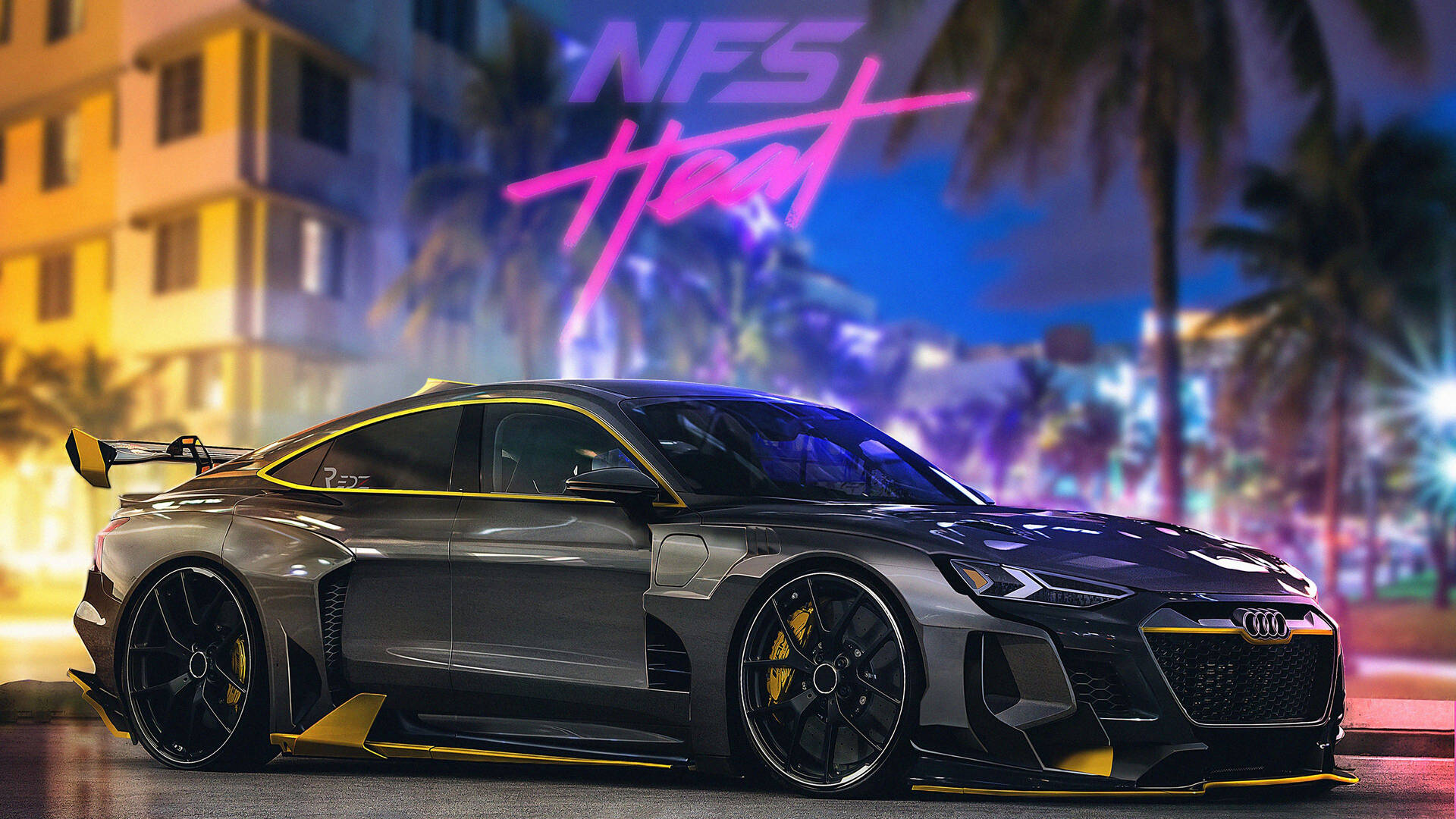 Need For Speed Heat Black Audi Background