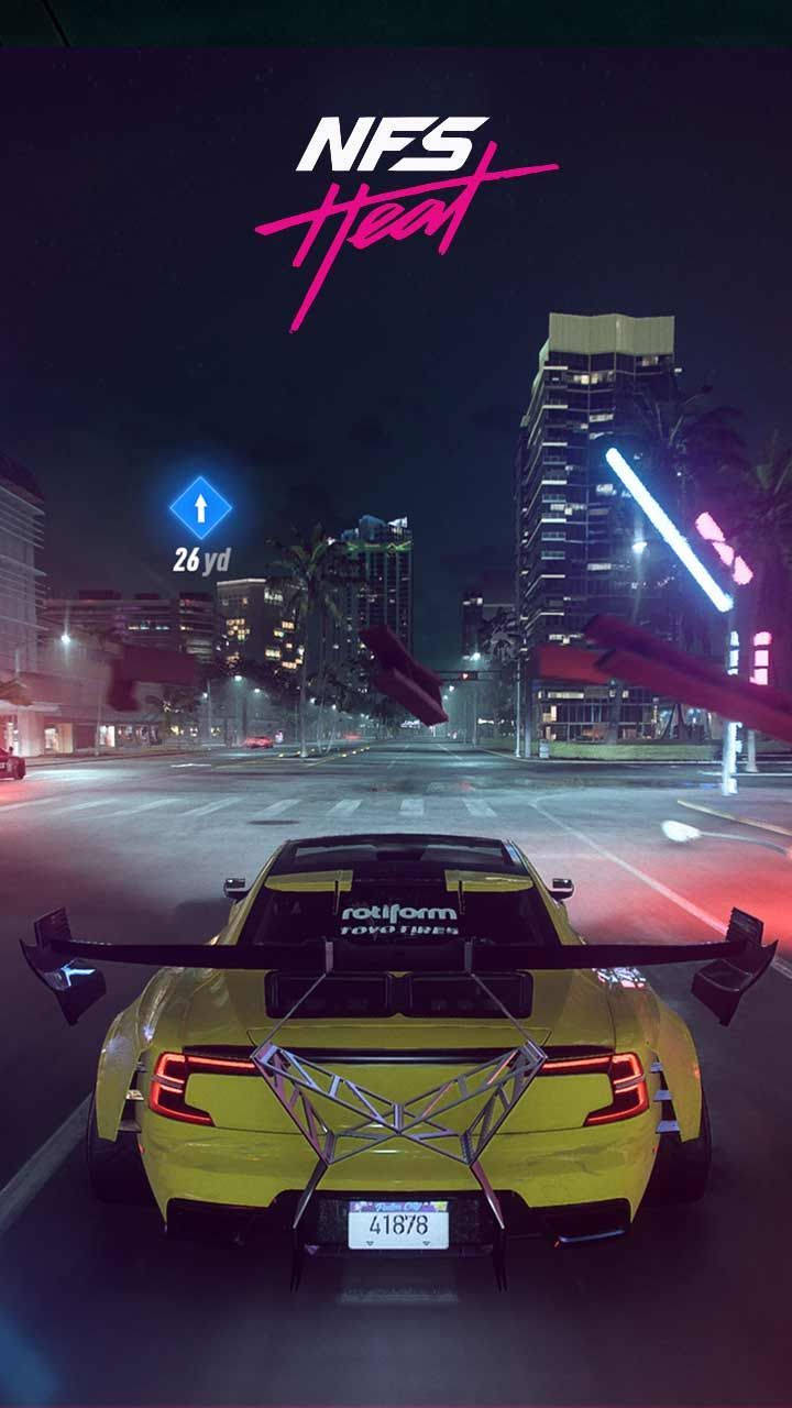 Need For Speed Heat Sports Car Iphone Background