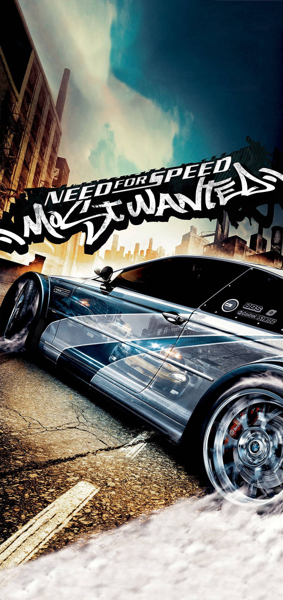 Need For Speed Most Wanted Striped Car Iphone Background