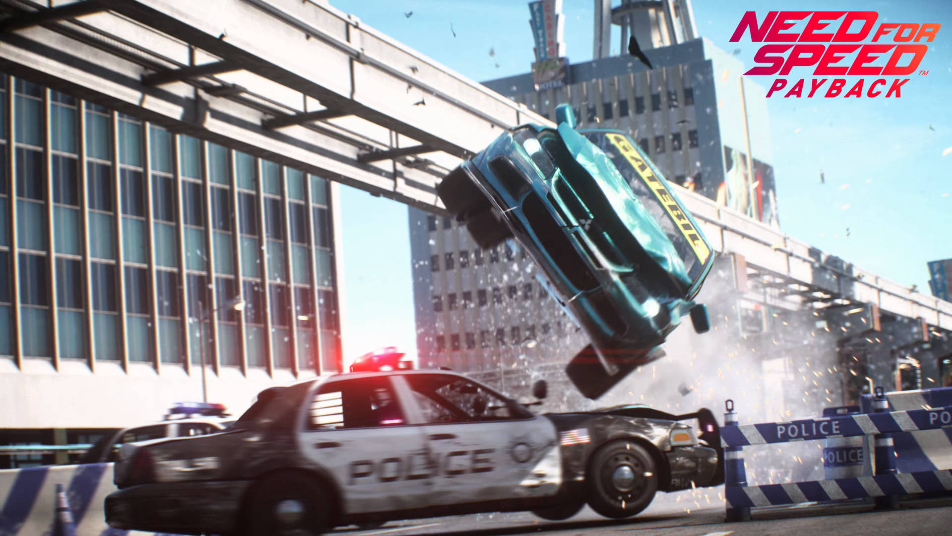Need For Speed Payback Flying Up The Police Background