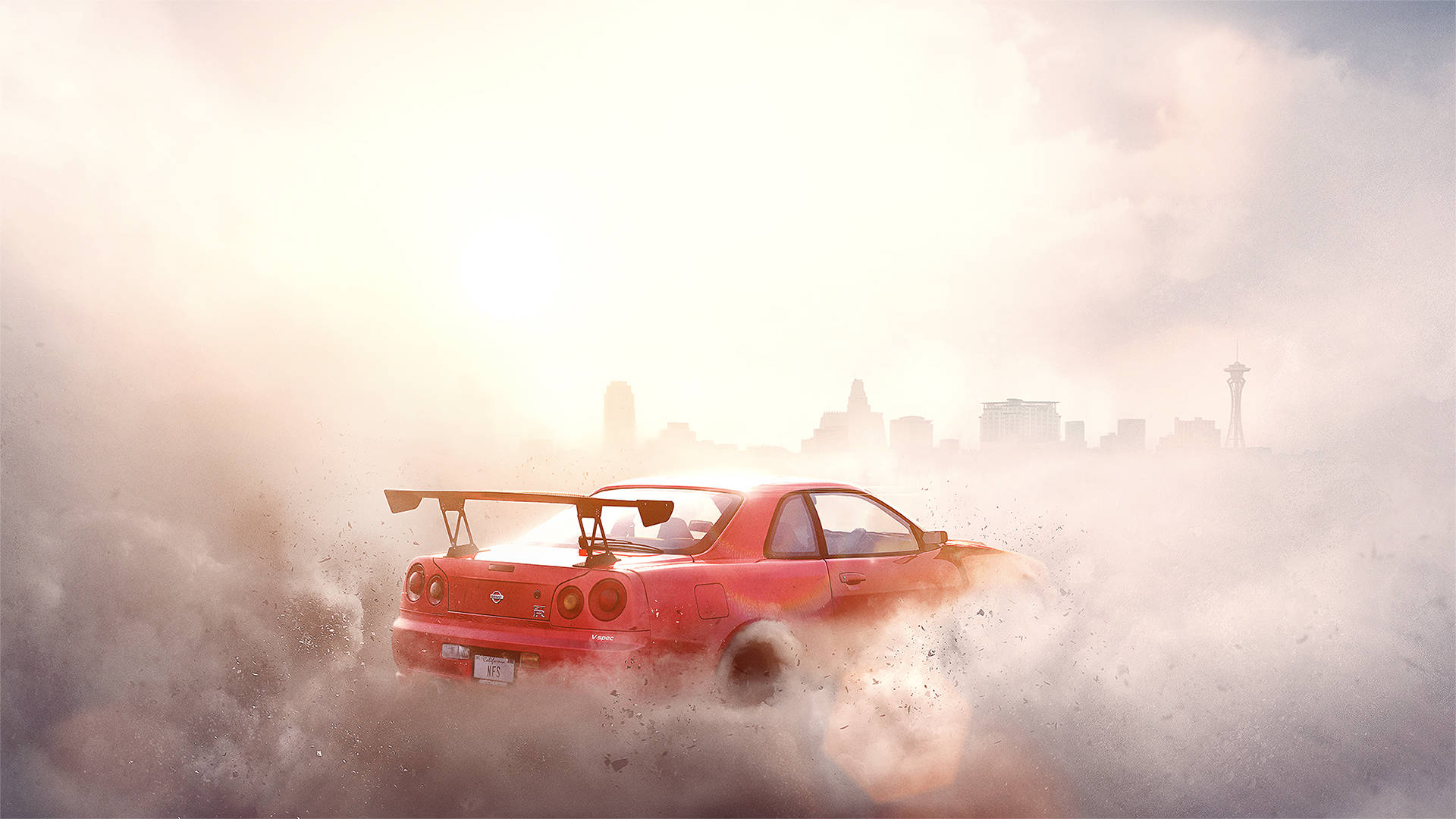 Need For Speed Payback Nissan In Smoke Background