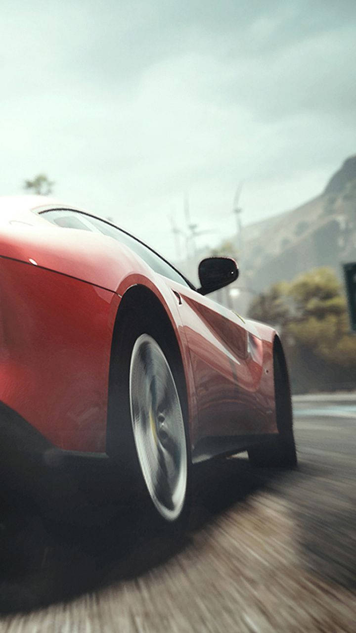 Need For Speed Red Car Tire Iphone Background