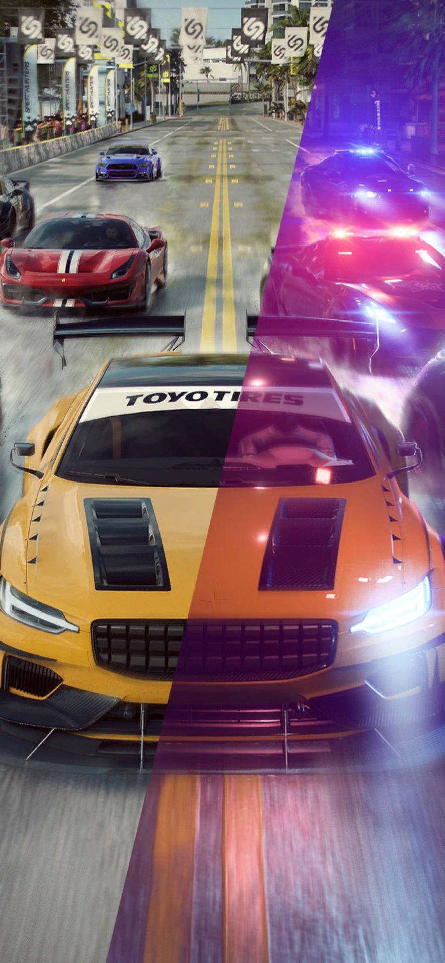 Need For Speed Split-screen Iphone Background