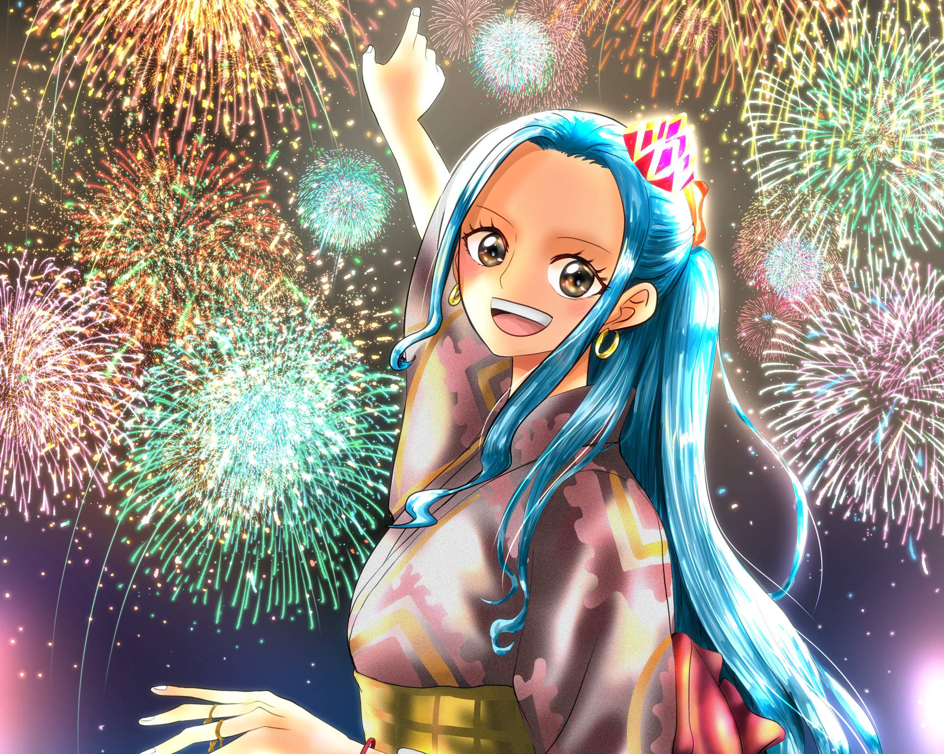 Nefertari Vivi With Fire Works