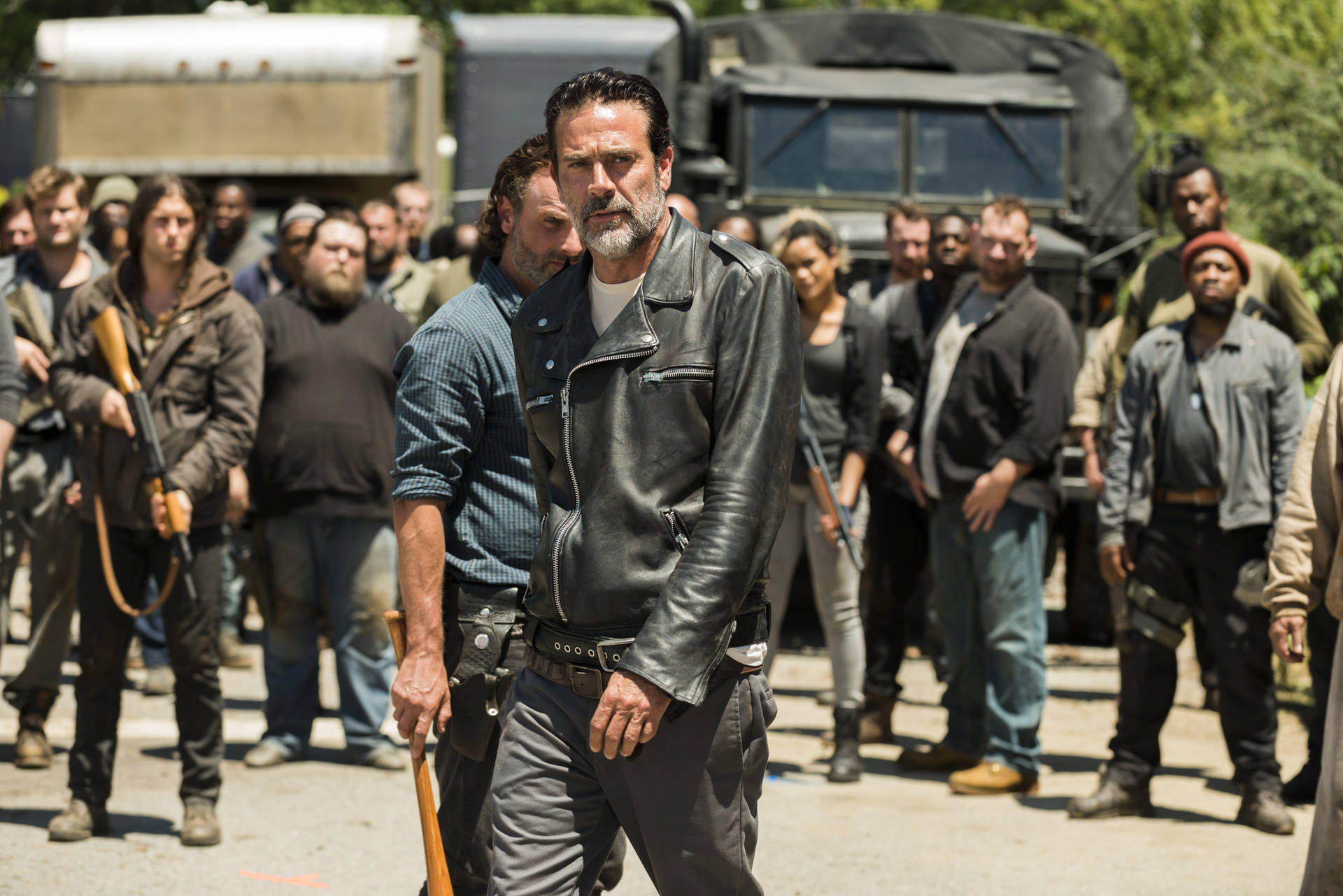 Negan And Rick From Season 7 Background