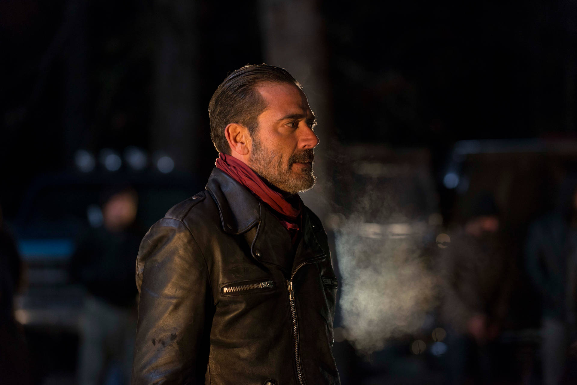 Negan During A Cold Night Background