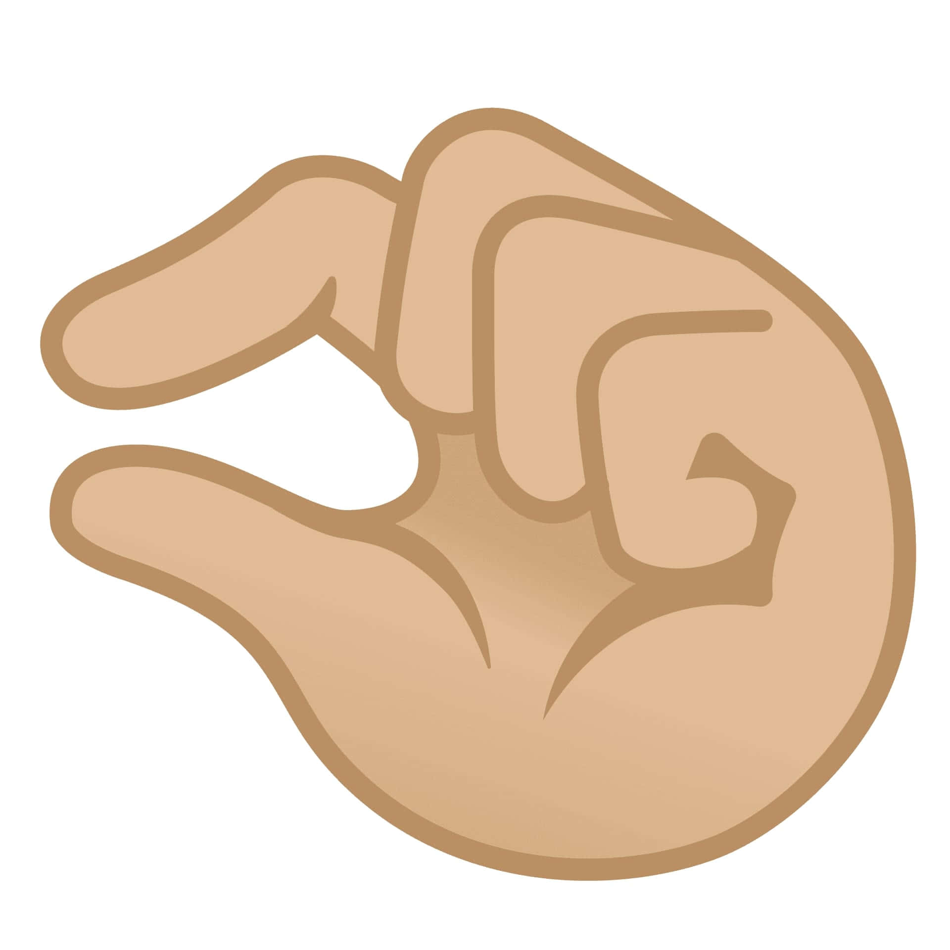 Negligible Gesture Sign Light Brown Background